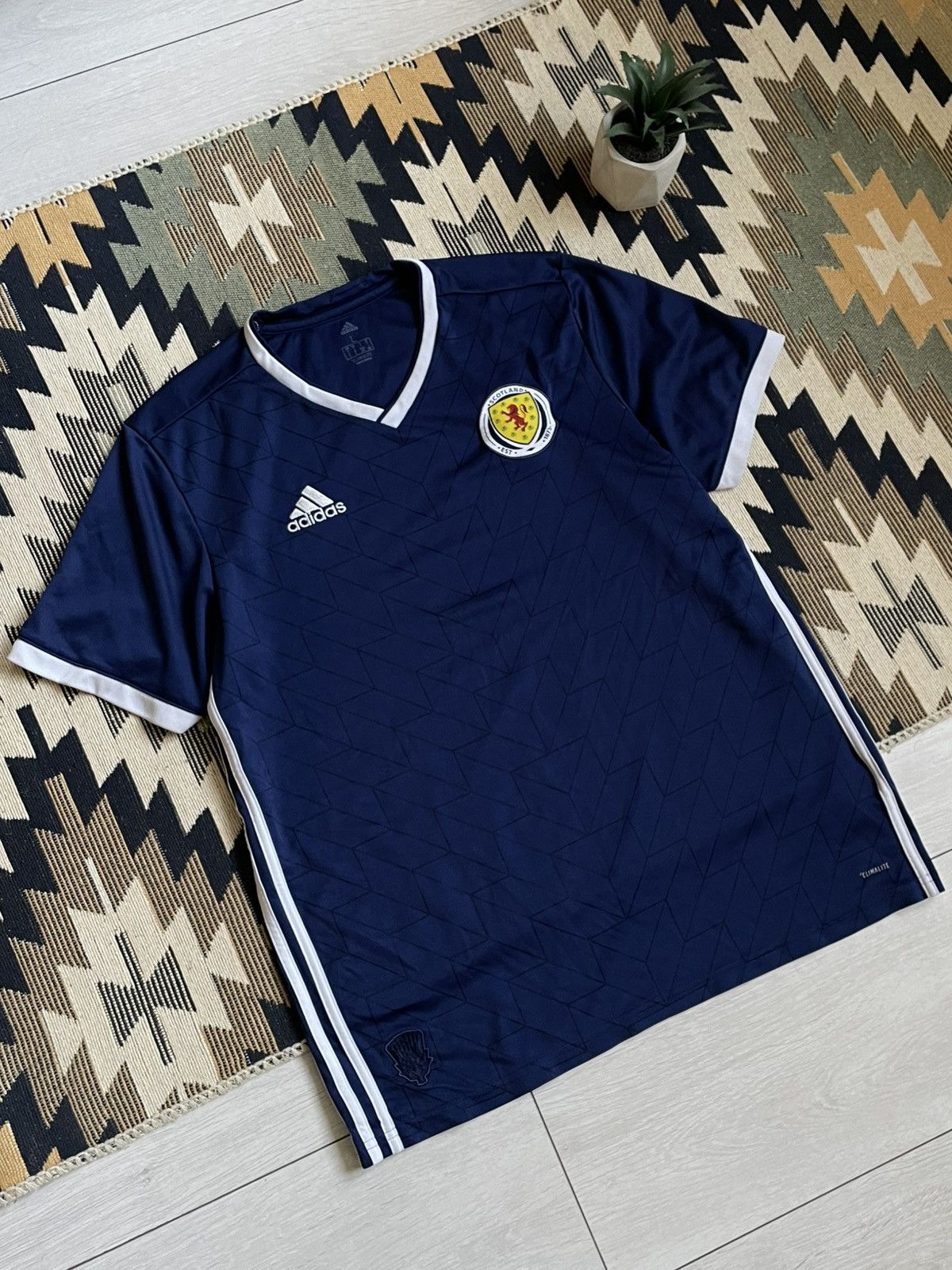Adidas Adidas Scotland 2017-19 Blockcore Soccer Jersey Size US L / EU 52-54 / 3 - 2 Thumbnail