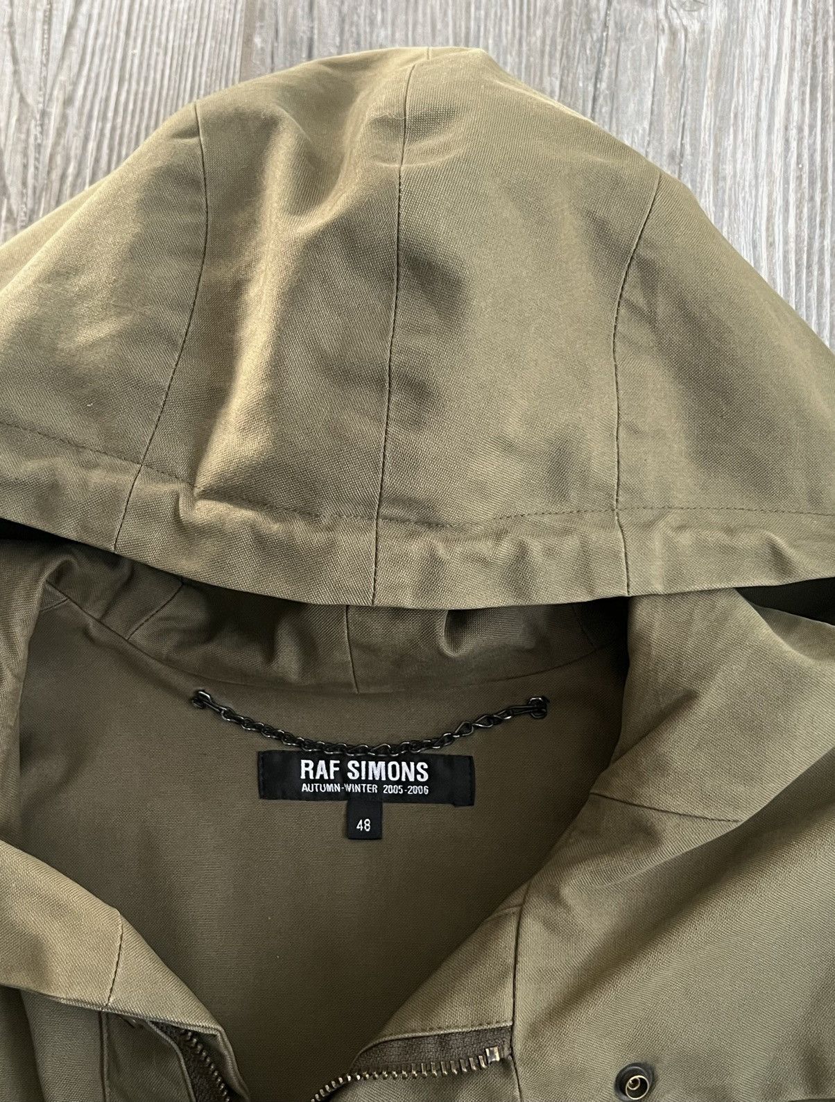 Raf Simons AW2005-2006 Raf Simons Poltergeist Olive Patchwork Parka Size US XL / EU 56 / 4 - 9 Thumbnail