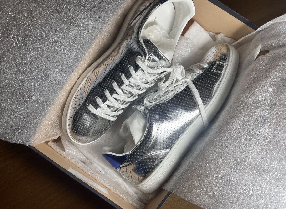 Louis Vuitton Low Trainers (Silver/Blue)