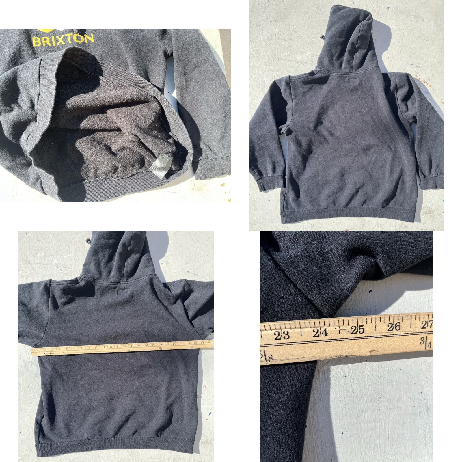 Brixton Men’s Brixton Sweatshirt Black Spell-Out Logo XL Cotton Beach Motor Streetwear Shirt Size US XL / EU 56 / 4 - 8 Thumbnail