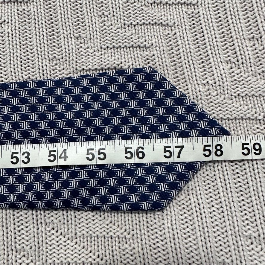 Barneys New York Barneys New York navy geometric silk tie Size ONE SIZE - 4 Thumbnail