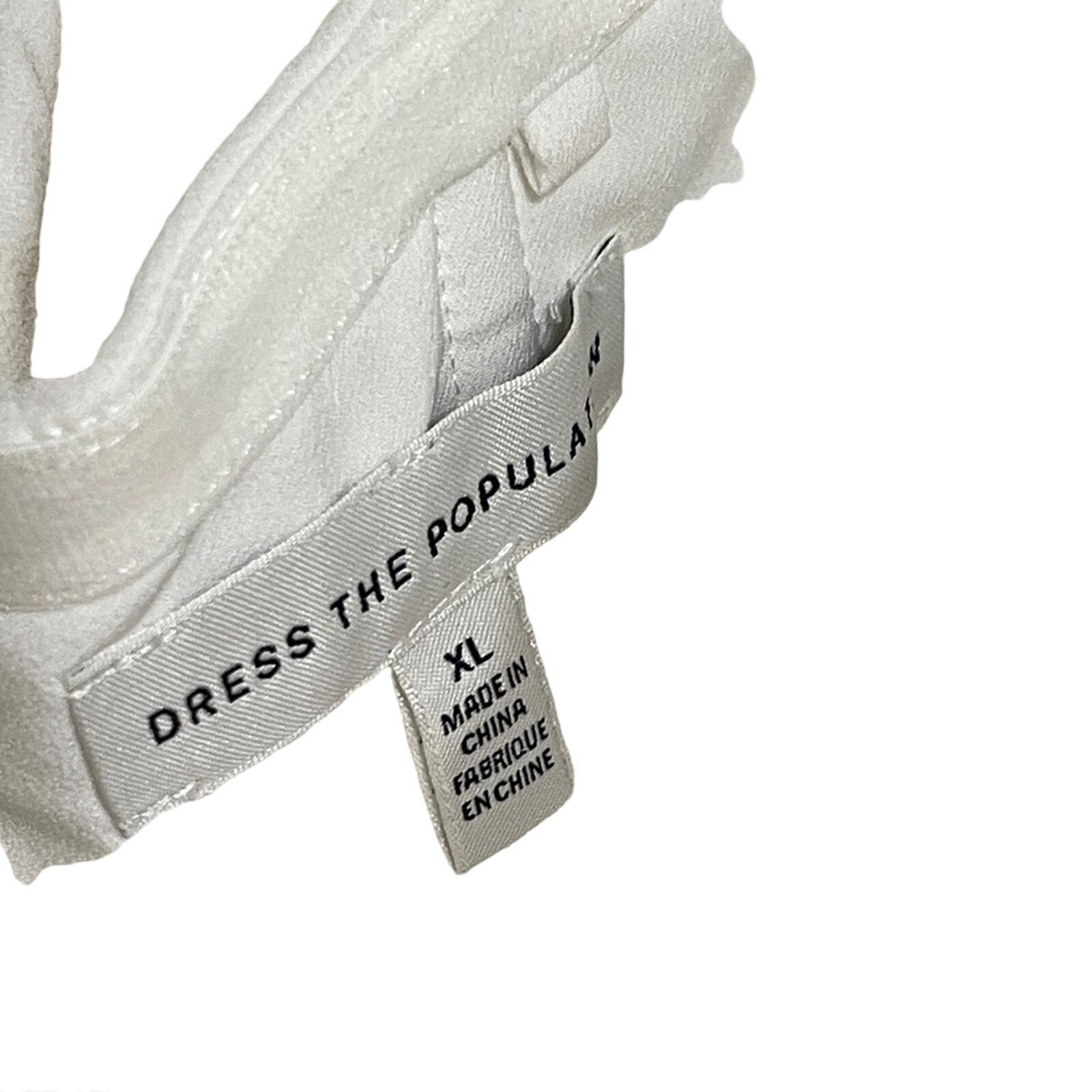 Dress the Population Dress the Population Off-the-Shoulder Dress White Size XL Size XL / US 12-14 / IT 48-50 - 8 Thumbnail