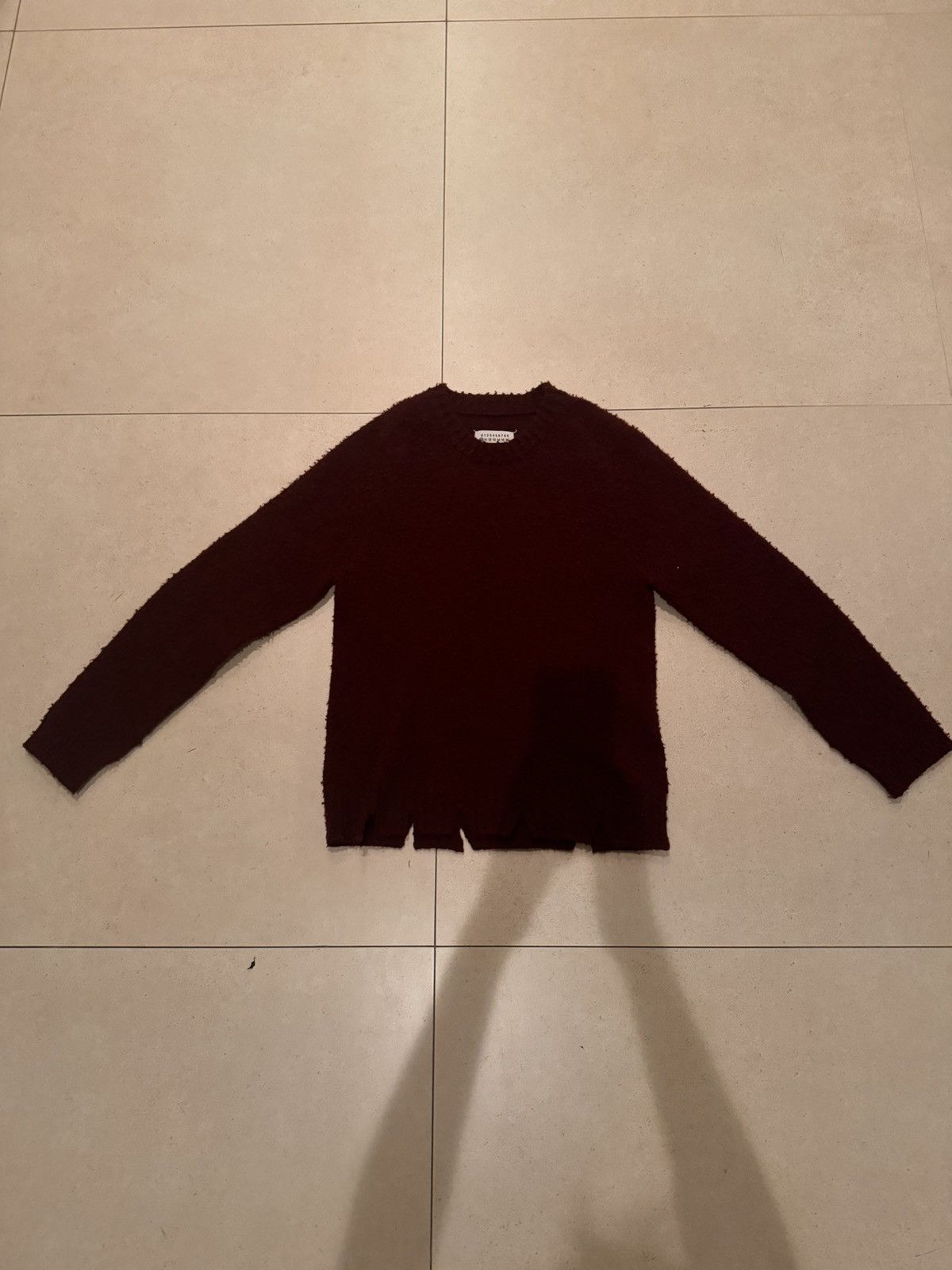 Maison Margiela Maison Margelia Burgundy Knit Sweater Size US L / EU 52-54 / 3 - 1 Thumbnail