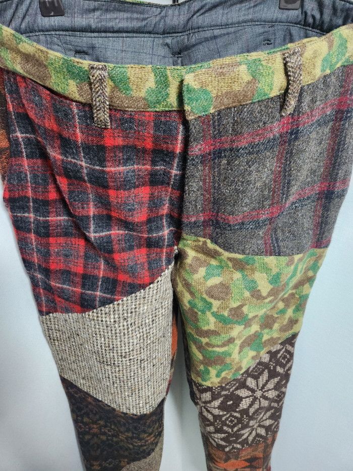 Monitaly Monitaly ANGLED PATCHWORK WOOL PANT Size US 32 / EU 48 - 8 Thumbnail