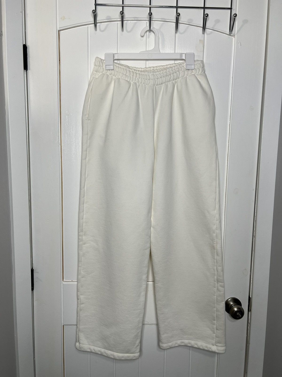 Other Velour Garments 600 GSM 'Bone White' Straight-leg Pants × 1 Size US 33 - 1 Thumbnail