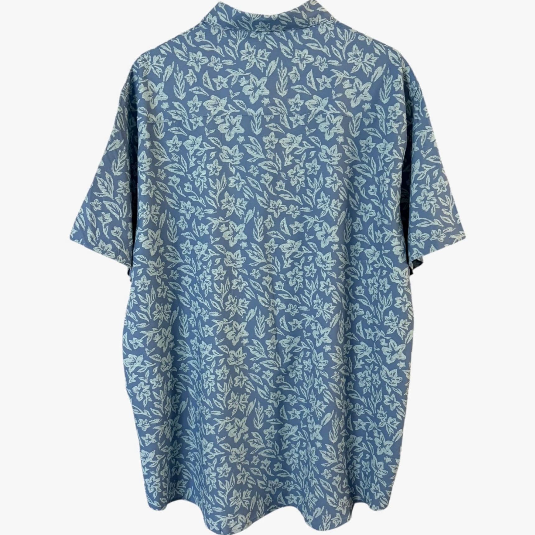 TravisMathew Travis Mathew Pearl City Short-Sleeve Button-Up Shirt Blue Men's XXL New Size US XXL / EU 58 / 5 - 4 Thumbnail