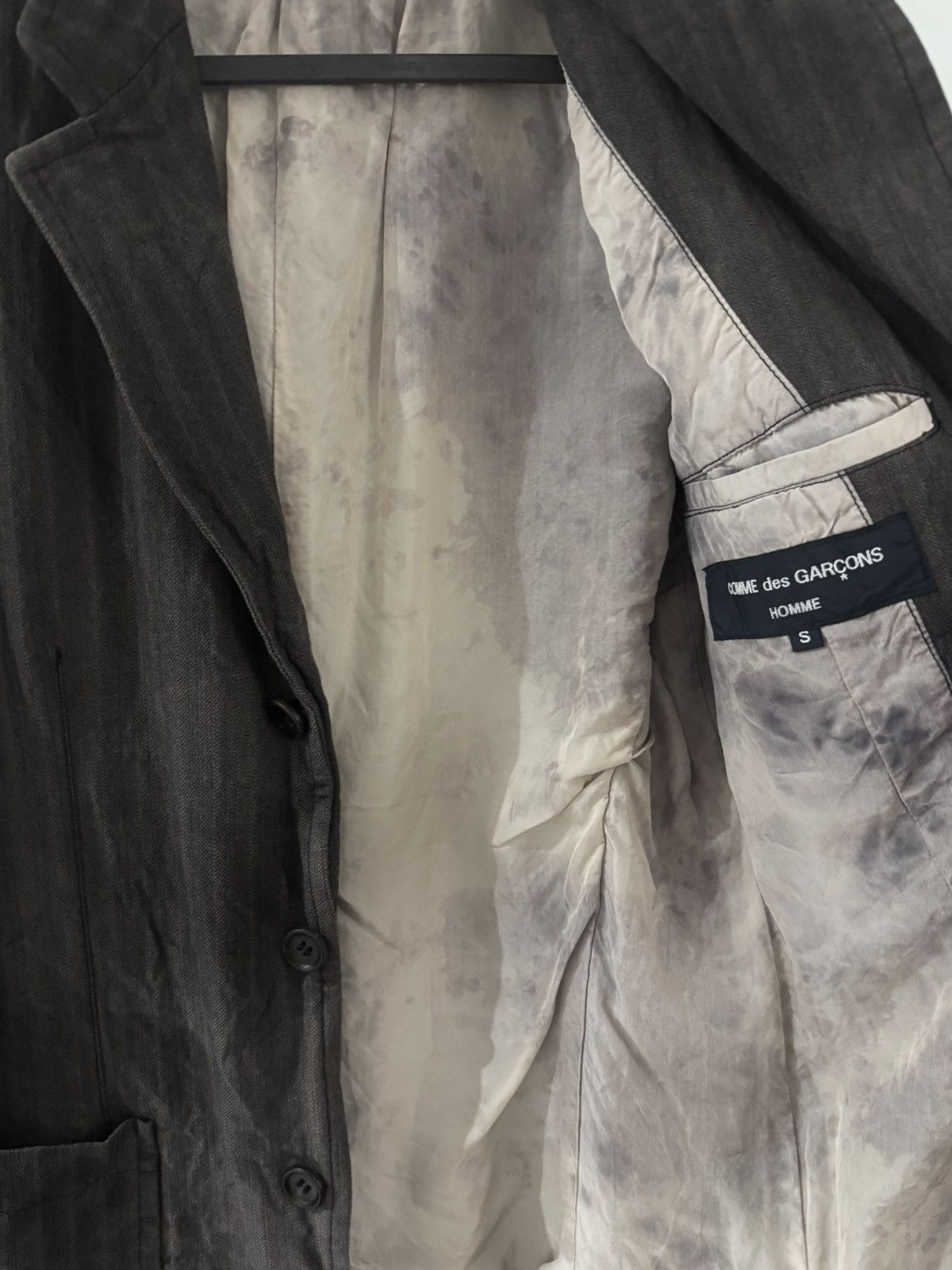 Comme des Garcons Homme Comme des Garçons AD2004 Distressed Faded Blazer Size 38S - 7 Thumbnail