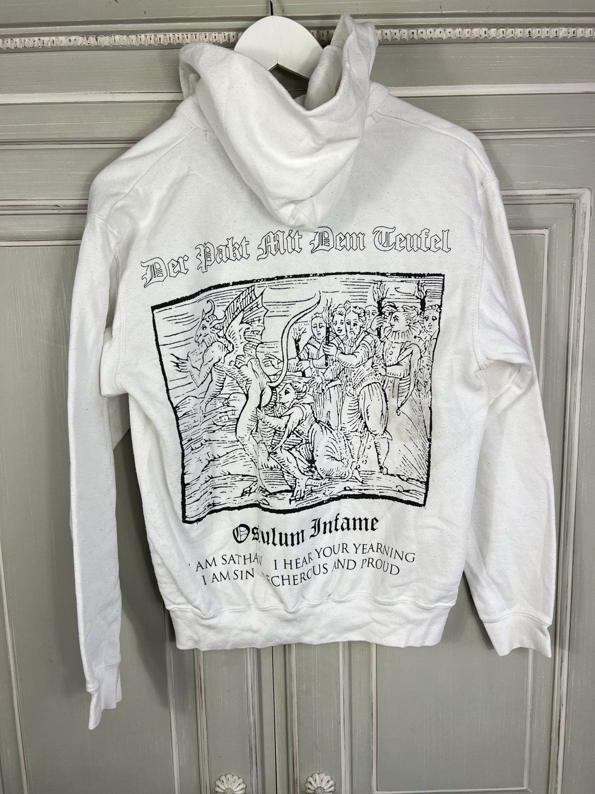 Band Tees × Fruit Of The Loom × Vintage VINTAGE BELPHEGOR GOATREICH FLESHCULT HOODIE BLACK METAL Size US S / EU 44-46 / 1 - 2 Thumbnail