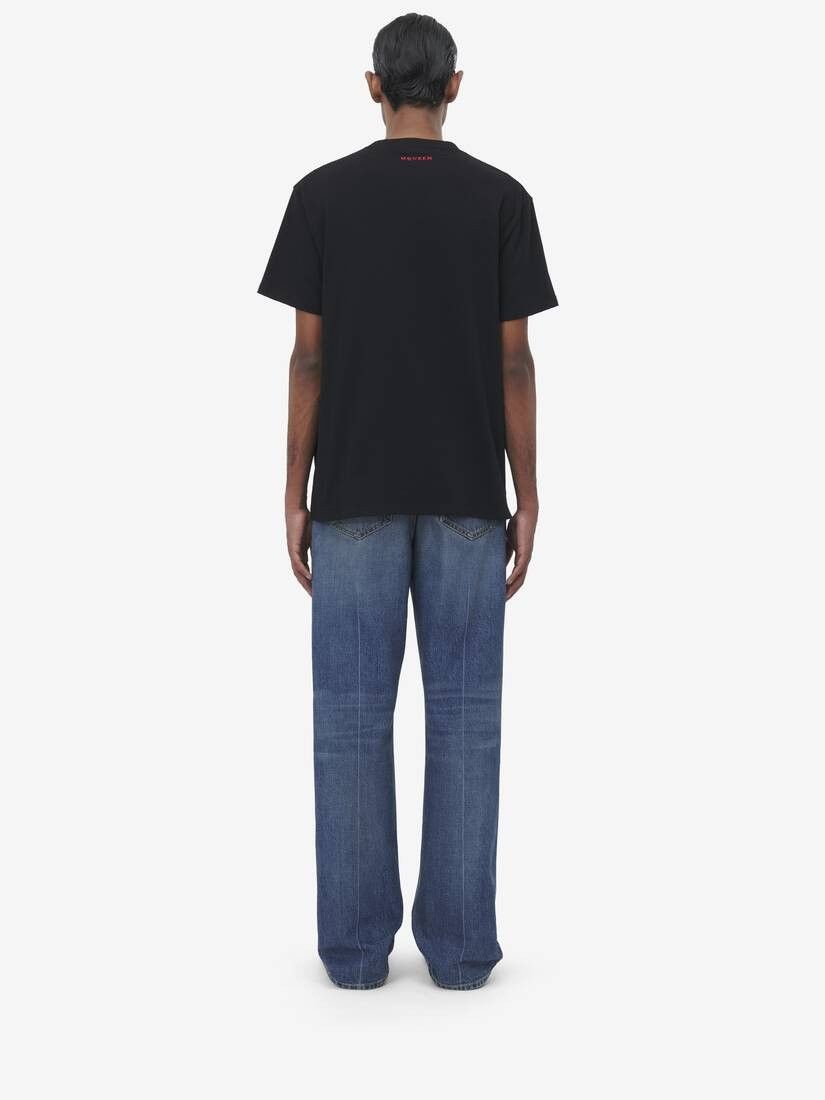 Alexander McQueen o1srvl11e0226 Lily T-Shirt In Black Size US XL / EU 56 / 4 - 4 Thumbnail