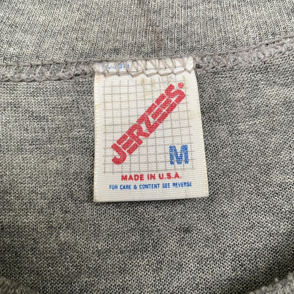Jerzees × Vintage Vintage 90s Jerzees Blank Grey T Shirt Size US L / EU 52-54 / 3 - 3 Thumbnail