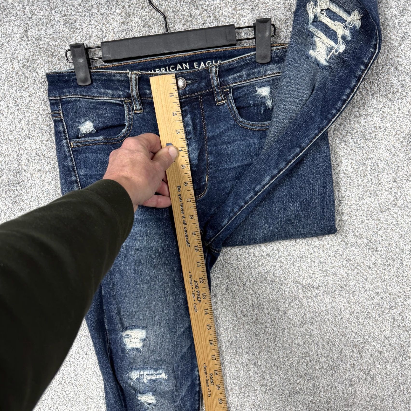 American Eagle Outfitters American Eagle Jeans Womens 8 Blue Mid Rise Distressed Ripped Skinny Denim Size 30" / US 8 / IT 44 - 5 Thumbnail