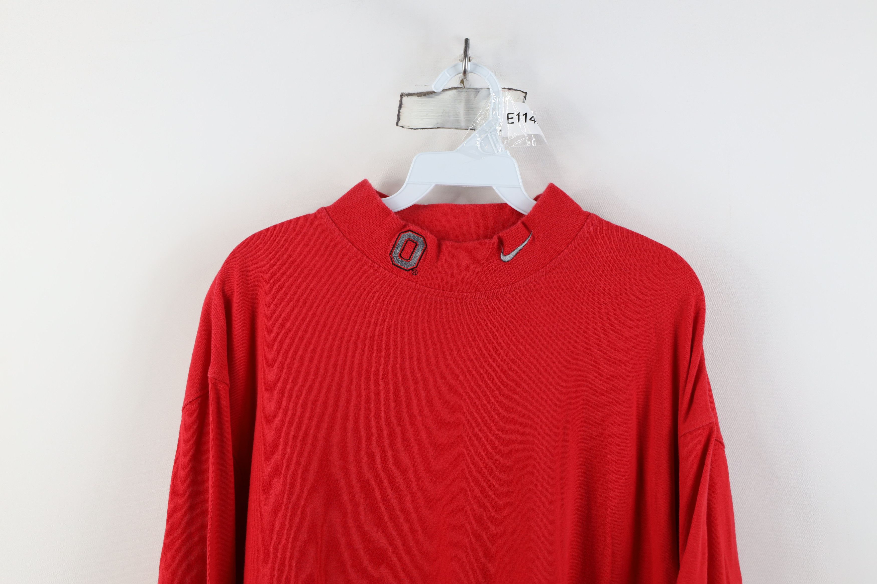 Nike Vintage Nike Swoosh Ohio State University Mock Neck T-Shirt Size US XL / EU 56 / 4 - 2 Thumbnail