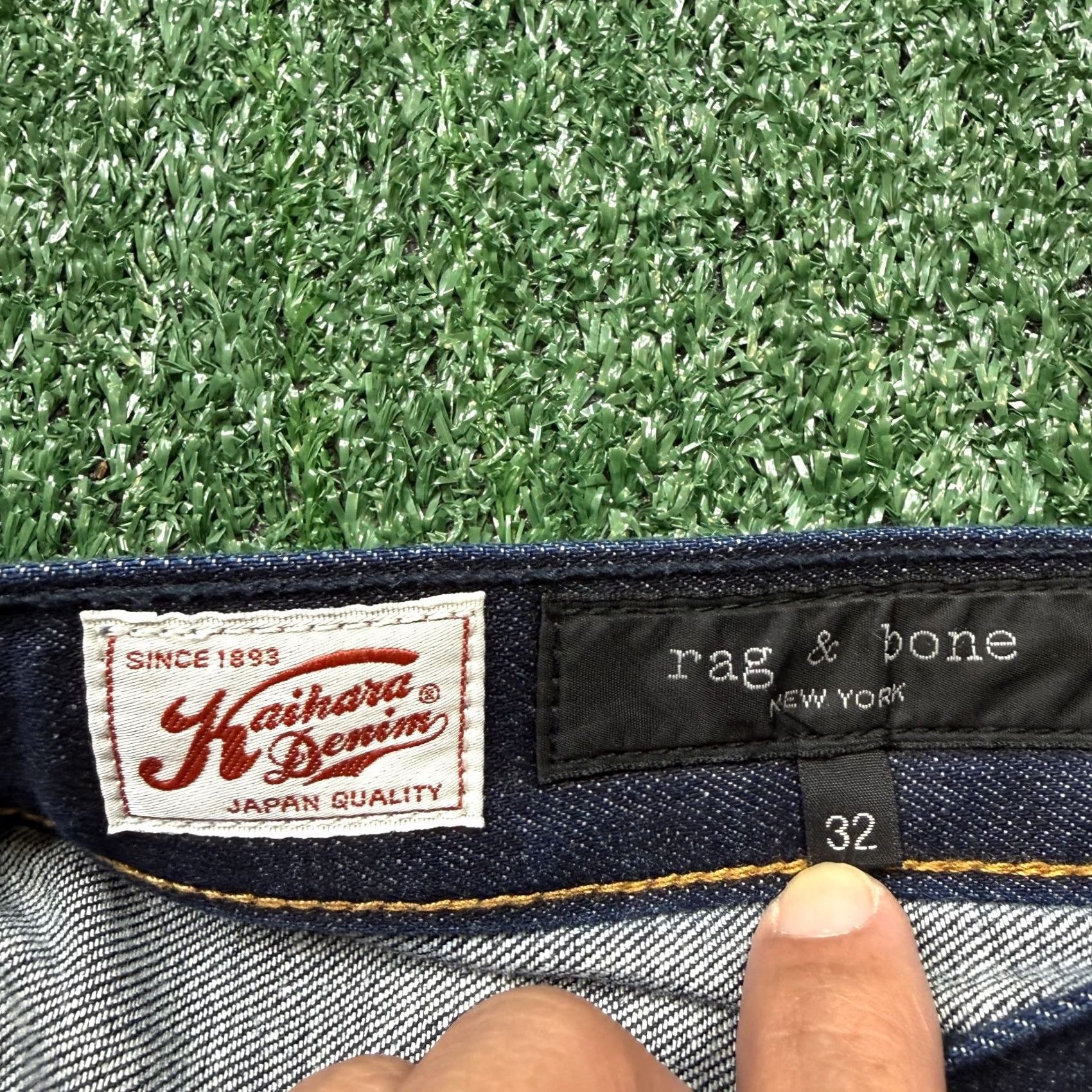 Rag & Bone rag & bone Jeans 32x28 Kaihara Denim Slim Button 5-Pocket Blue Mens Pants Japan Vintage No Size US 32 / EU 48 - 5 Thumbnail