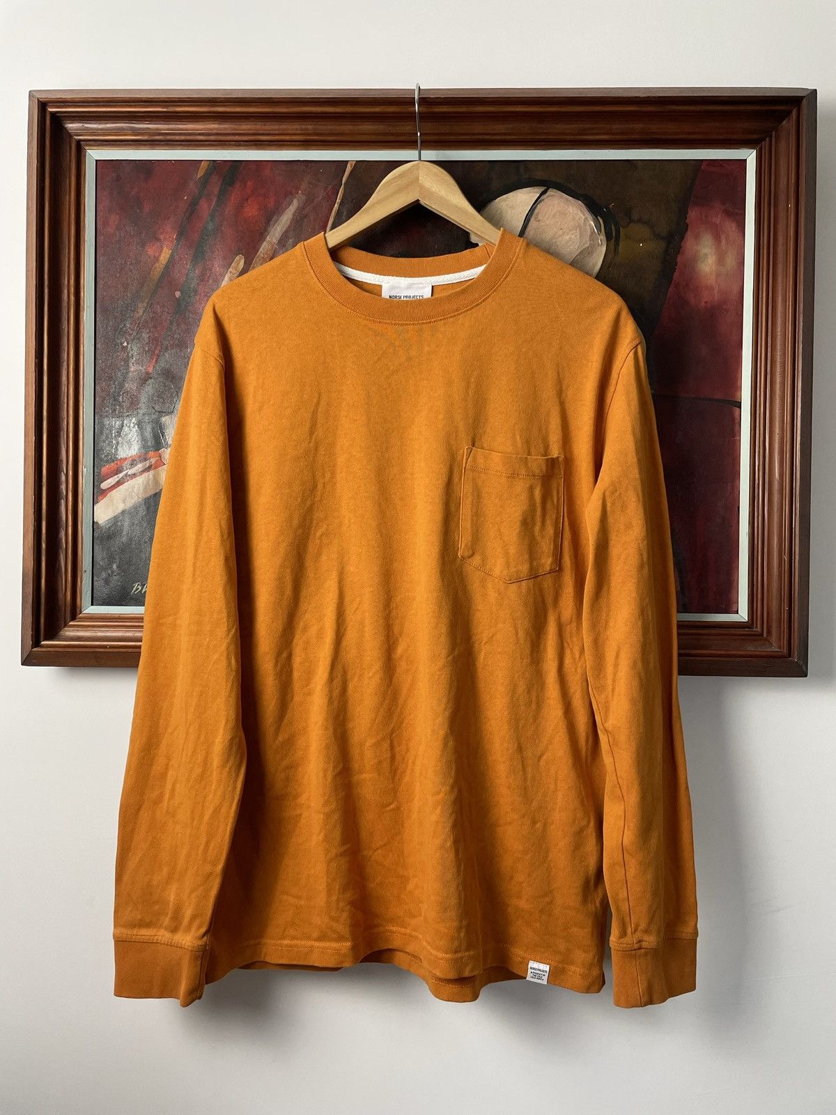 Norse Project Casual Orange Basic Ls Pocket High Quality