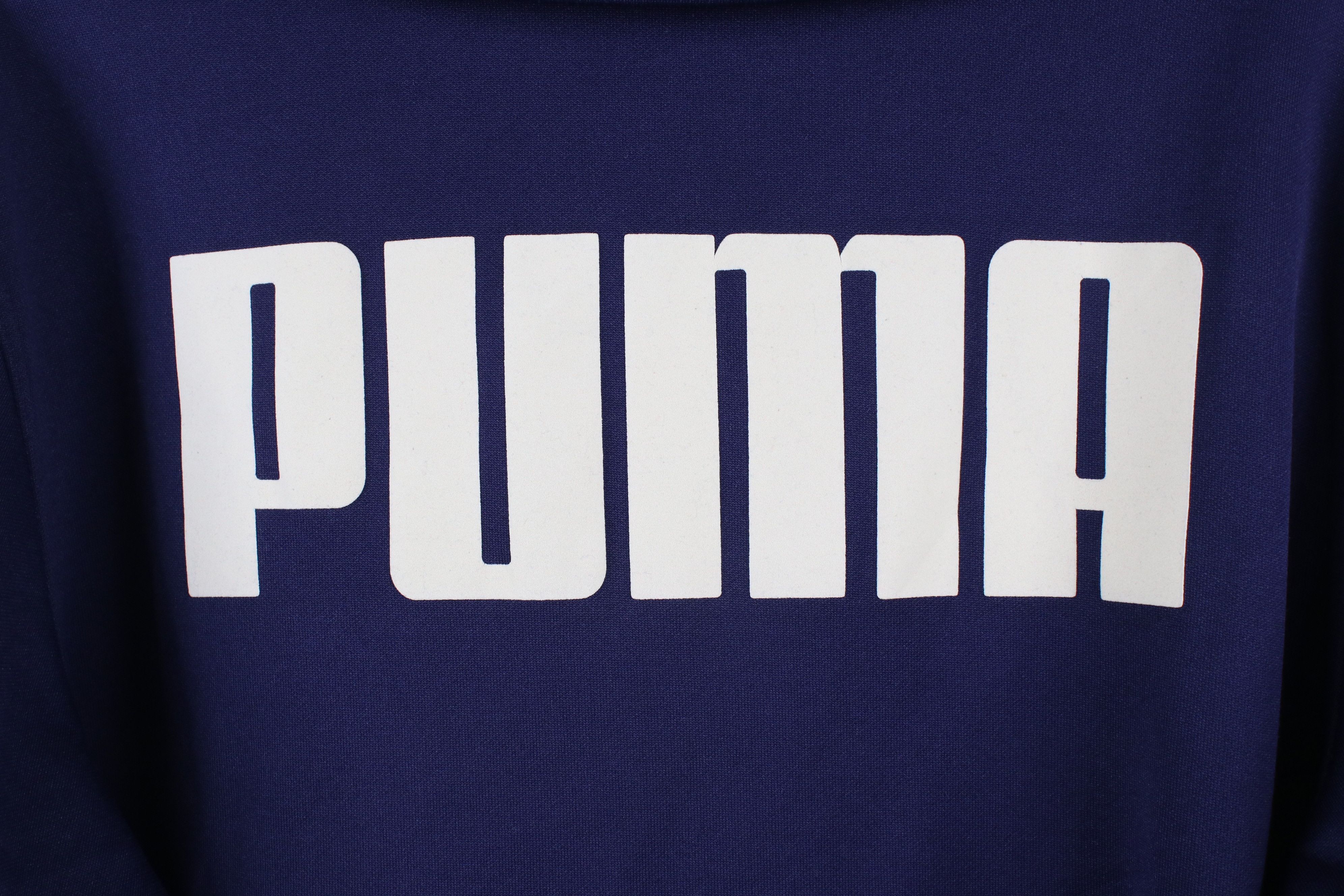 Puma × Vintage Vintage 80s 90s Puma Half Zip Pullover Anorak Jacket Blue Size US L / EU 52-54 / 3 - 12 Thumbnail