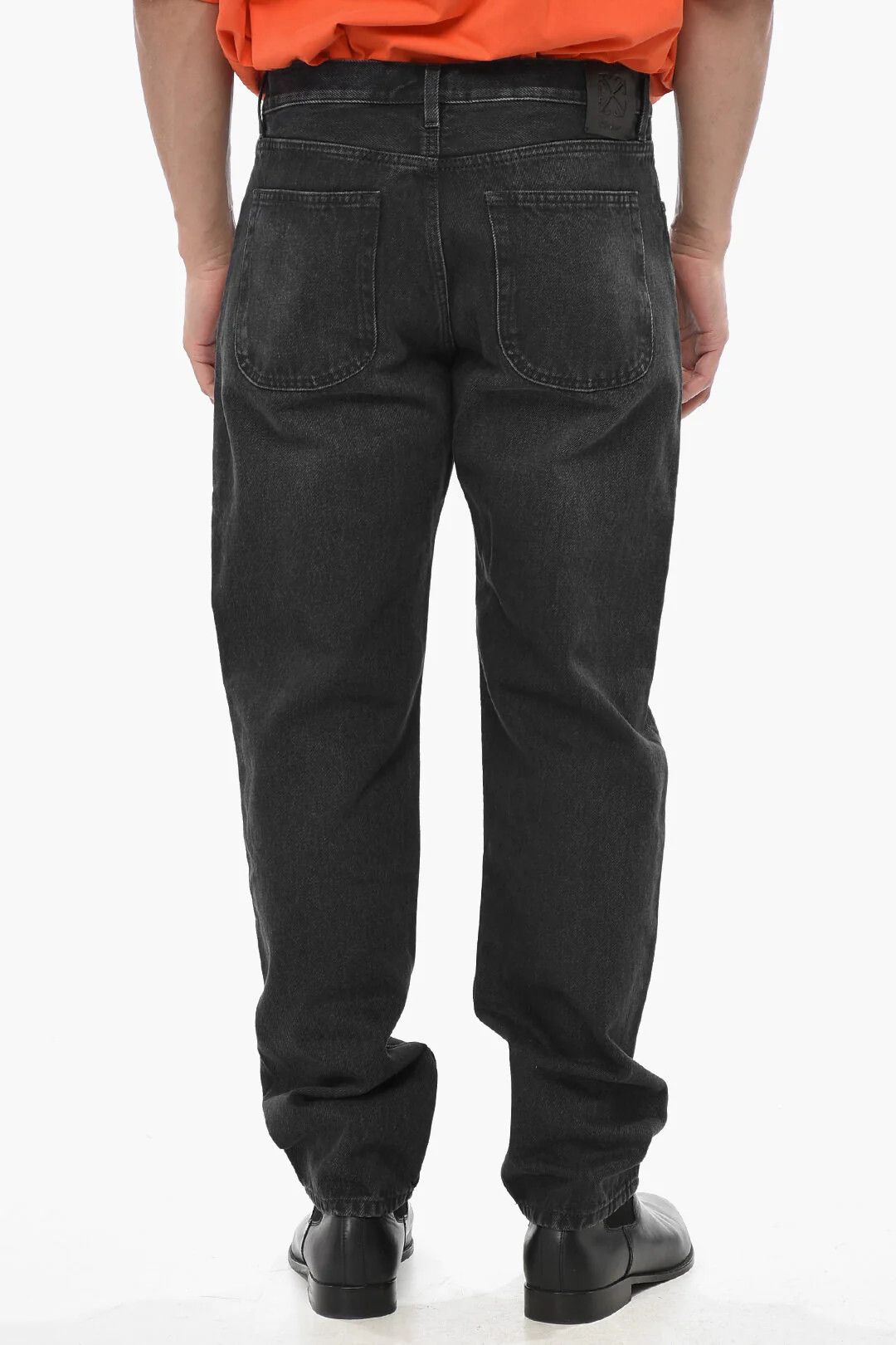 Off-White og1mm0526 Cotton Regular Fit Jeans in Black Size US 33 - 2 Thumbnail