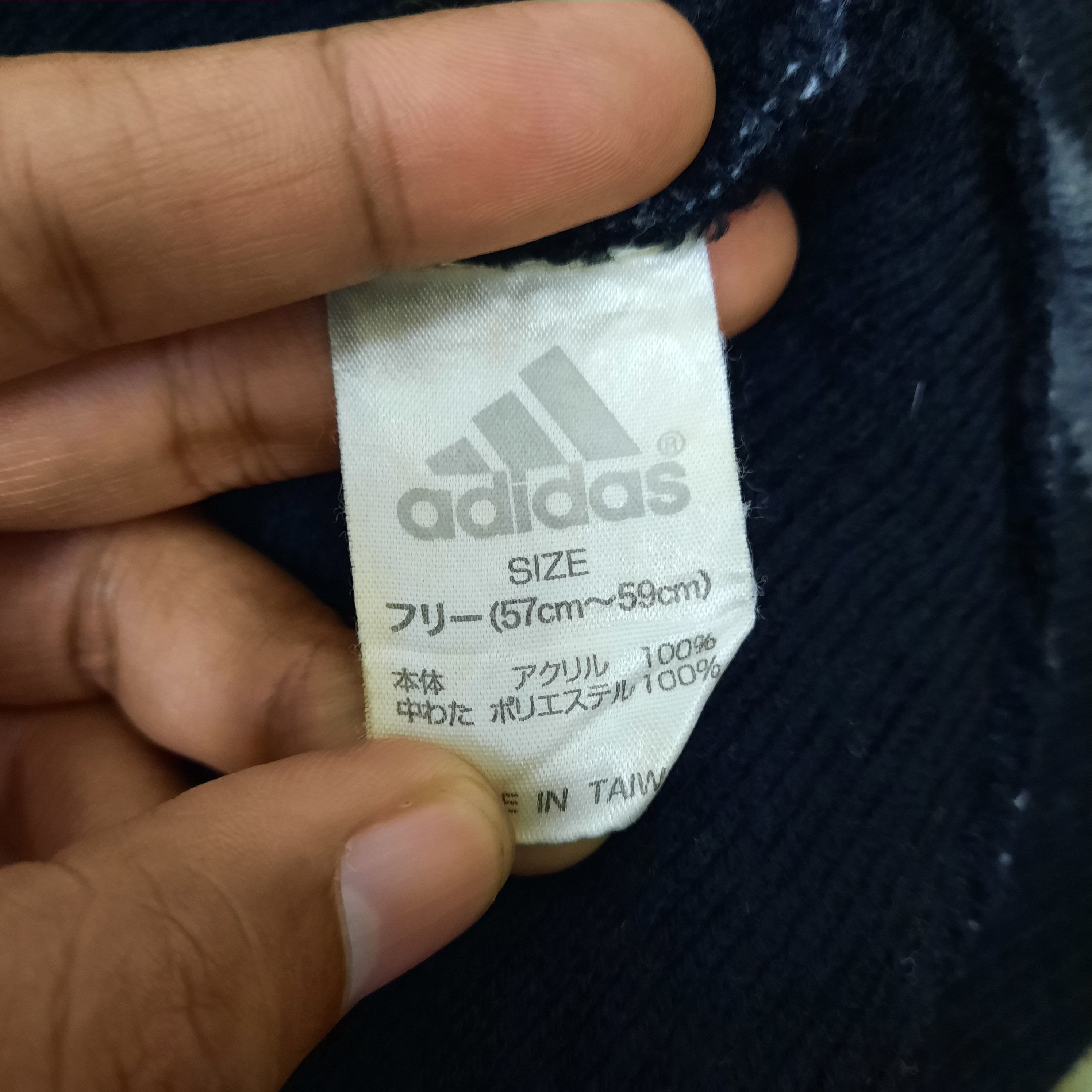 Adidas 🏔 Vintage adidas flag big logo stripes beanie hat Size ONE SIZE - 4 Thumbnail