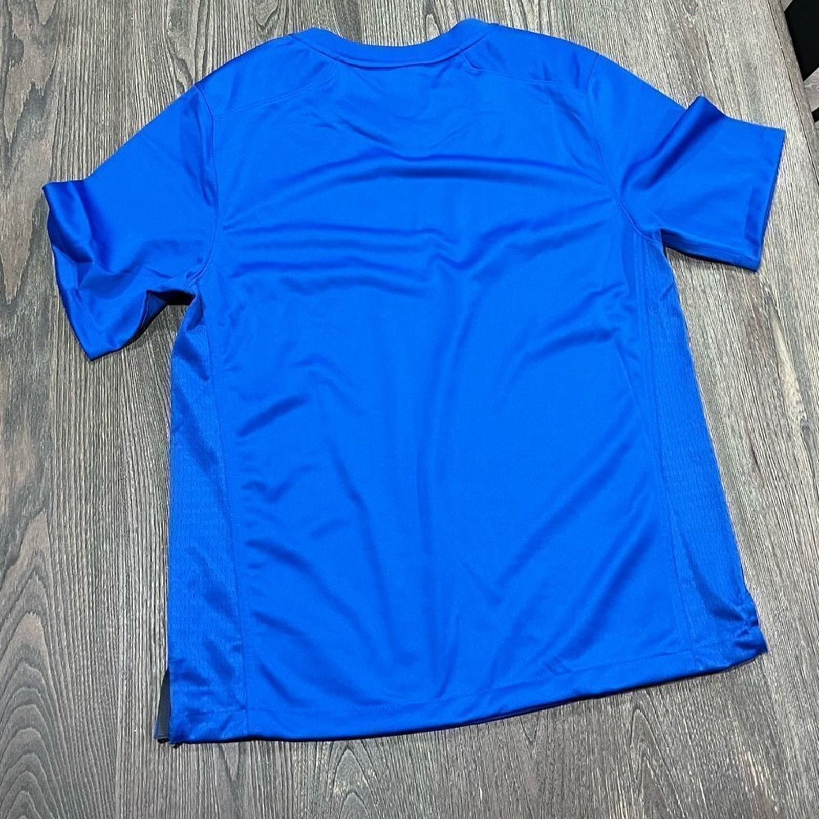 Nike NWOT Nike Team Jersey Short Sleeve V-Neck Blue Large Size US L / EU 52-54 / 3 - 6 Thumbnail