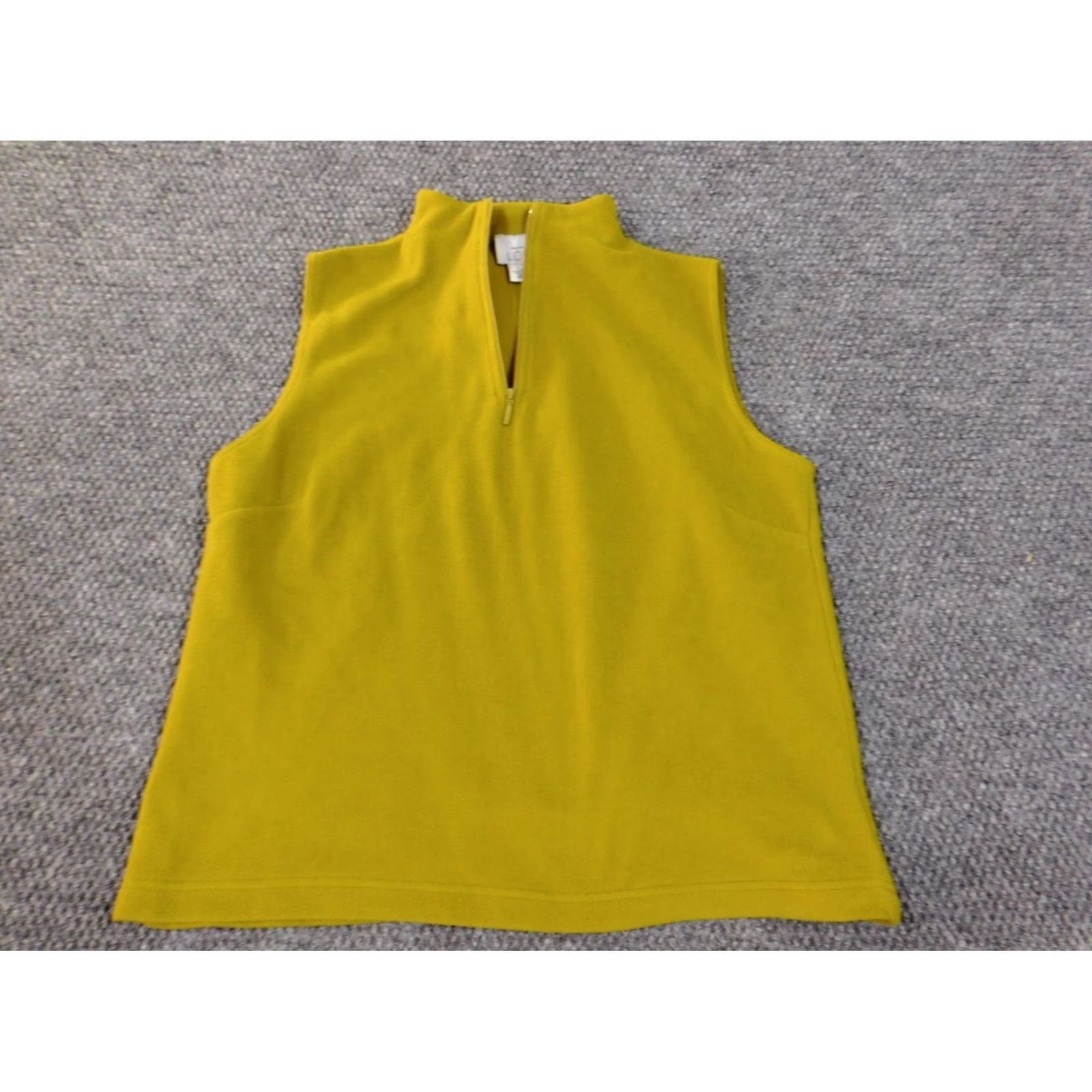 Ann Taylor Ann Taylor Sweater Vest Sleeveless Mock Neck Pullover 1/4 Zip Medium Green Polyester Spandex Regular Womens Size M / US 6-8 / IT 42-44 - 2 Thumbnail