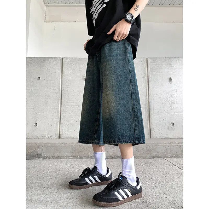 Japanese Brand × Jean Retro loose wide leg straight leg jeans Size US 32 / EU 48 - 6 Thumbnail