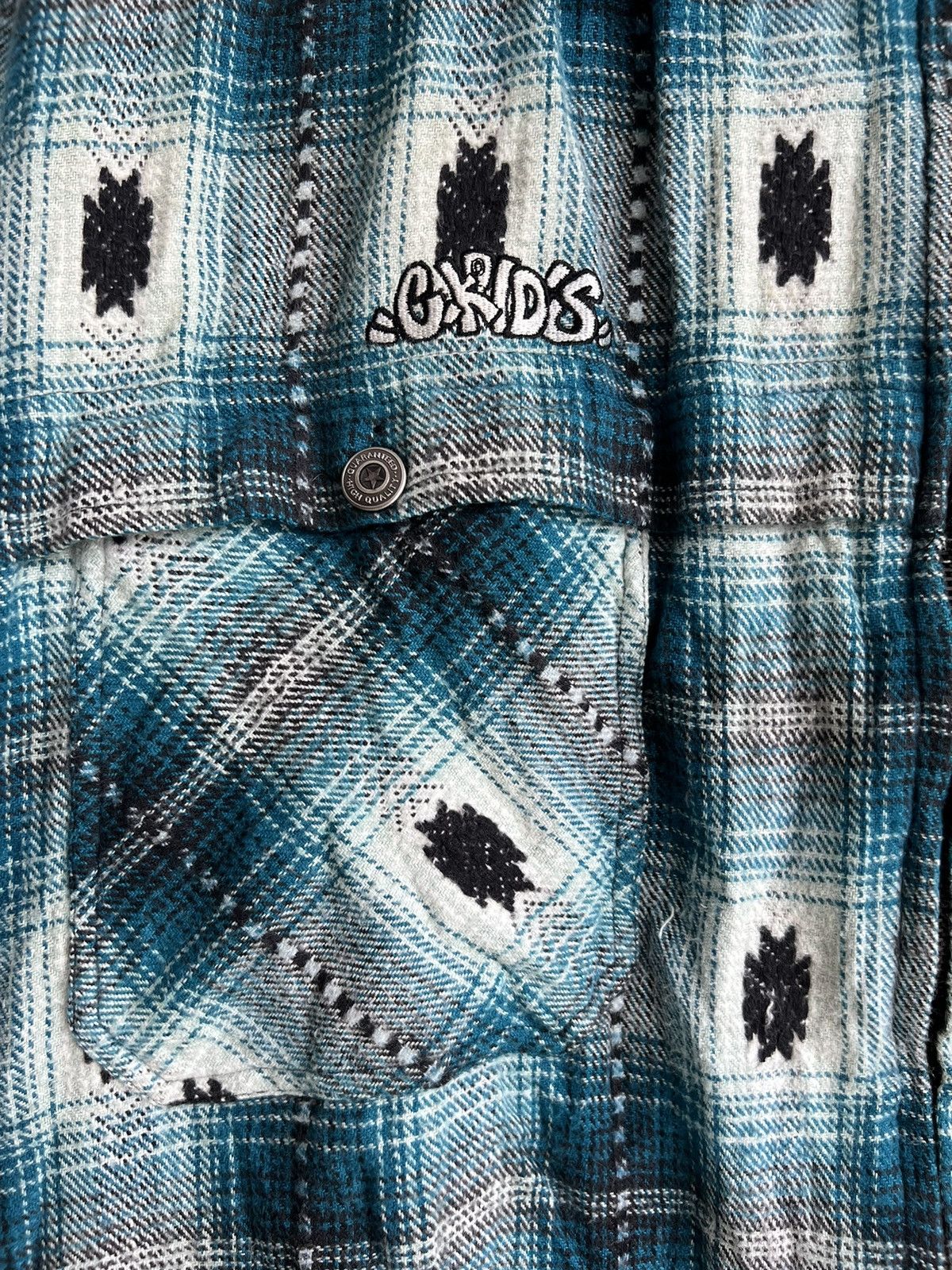 JNCO Y2K G Kids HipHop Navajo Print Madras Tartan Boxy OS Jacket Size US XL / EU 56 / 4 - 10 Thumbnail