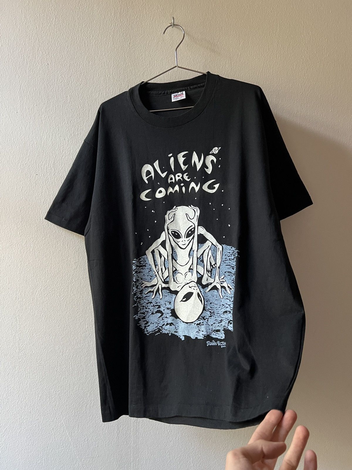 Fashion Victim 1995 Fashion Victim Anvil Alien Single Stitch T-Shirt Tee Size US XL / EU 56 / 4 - 5 Thumbnail