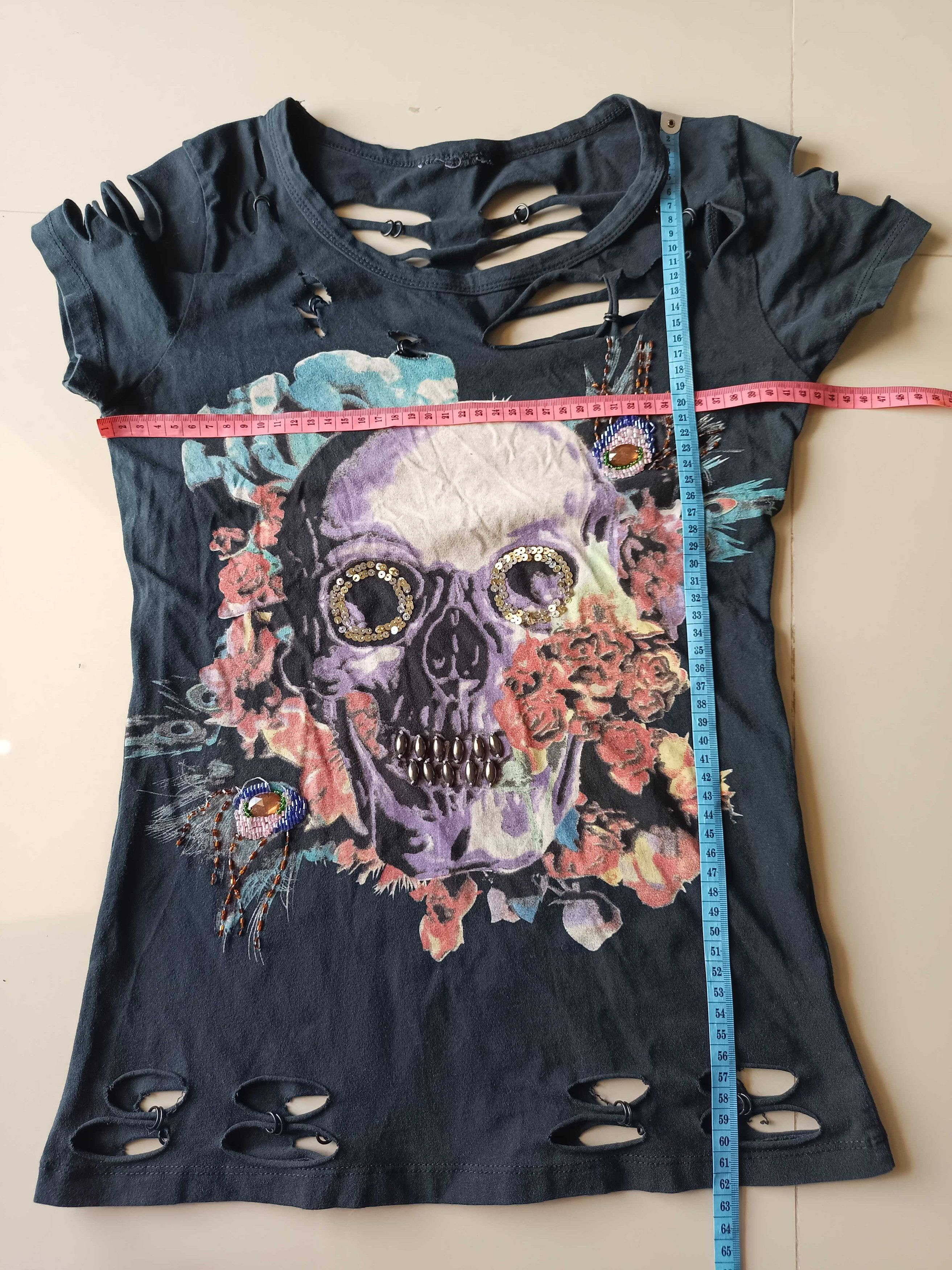 Vintage Crossbonez Distressed Skull Short Sleeve Strict TShirt Size US M / EU 48-50 / 2 - 21 Thumbnail