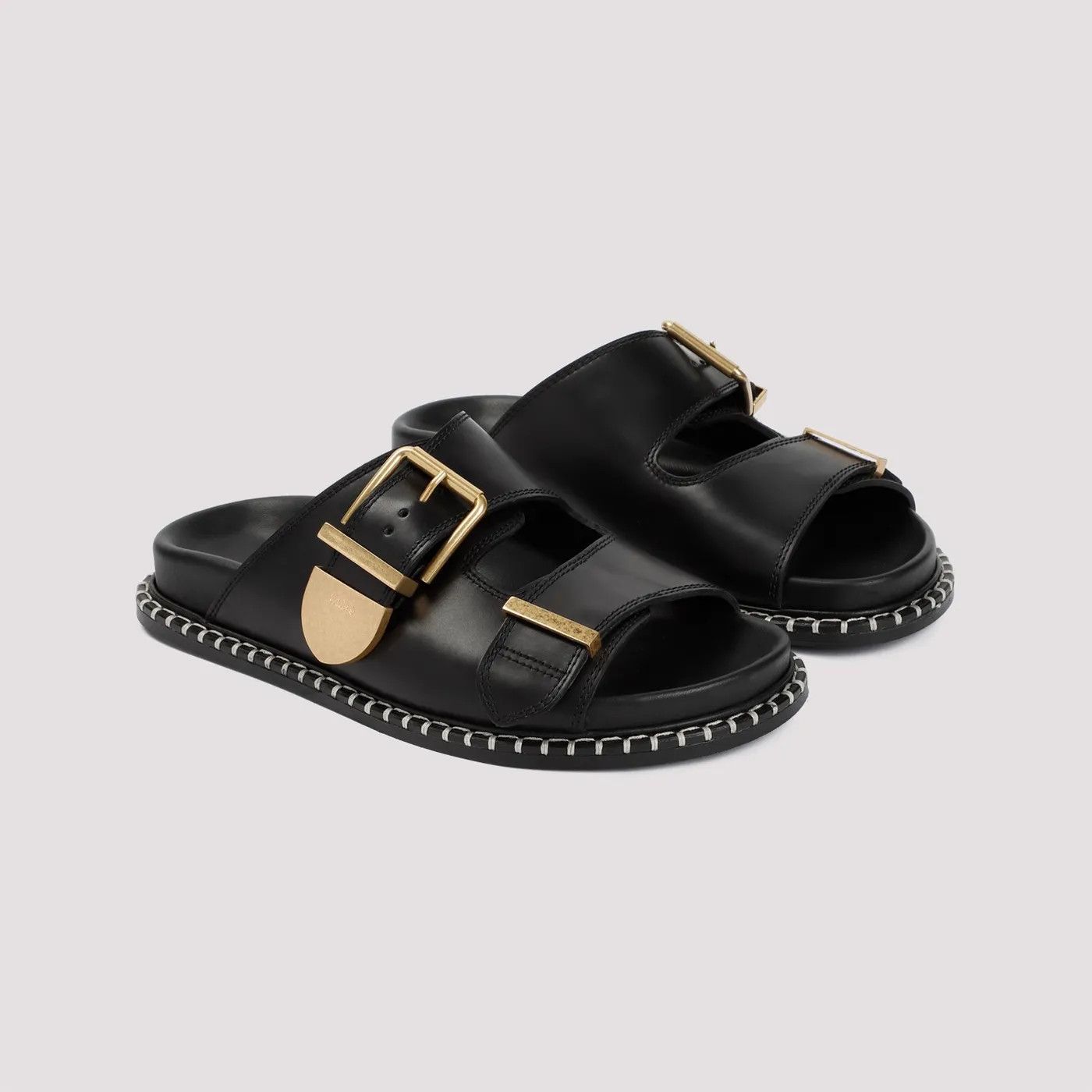 Chloe o1loc1c0425 Rebecca Slides in Black Size US 7 / IT 37 - 3 Thumbnail