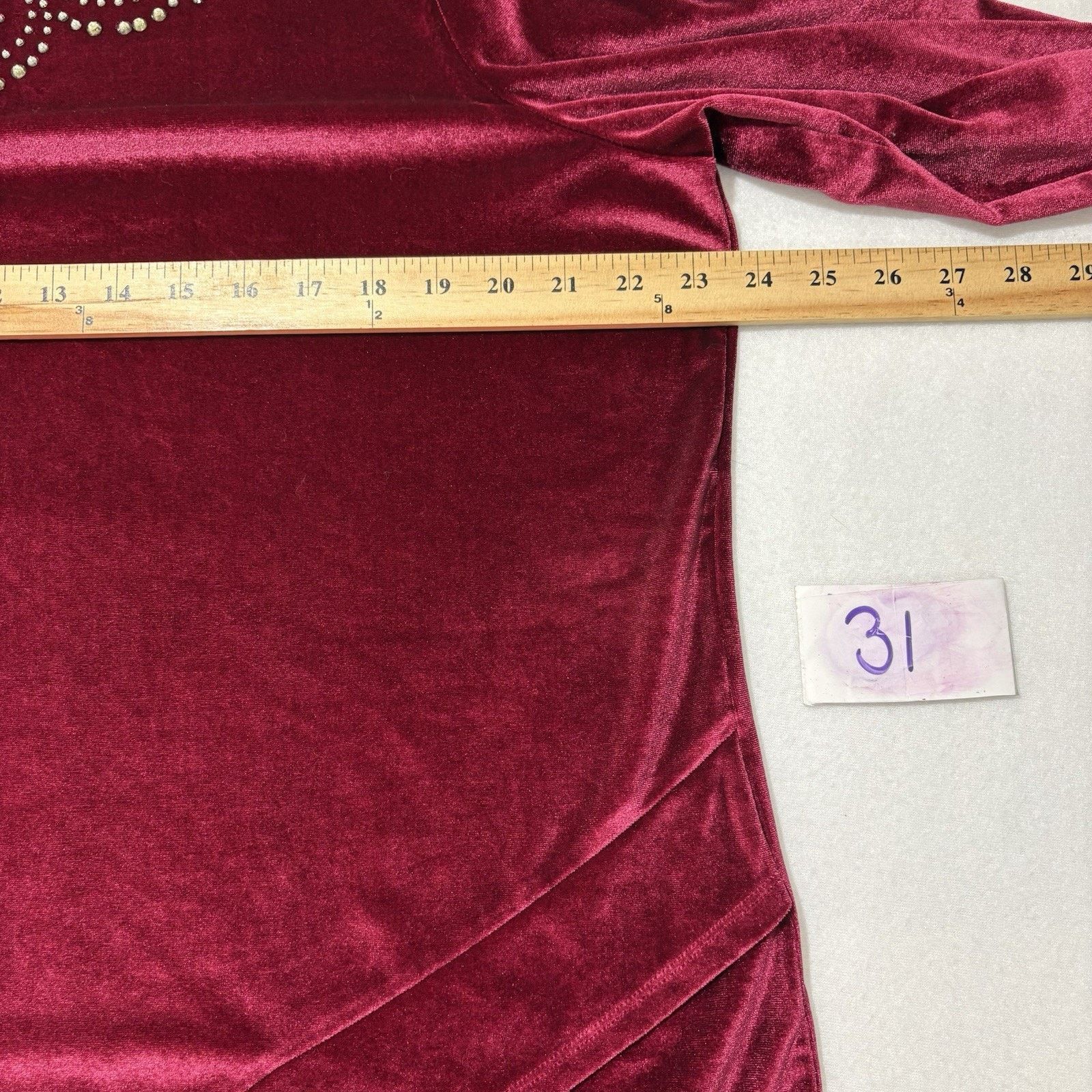 Other Quacker Factory Large Velour Sweatshirt Rhinestone Velvet Size L / US 10 / IT 46 - 8 Thumbnail