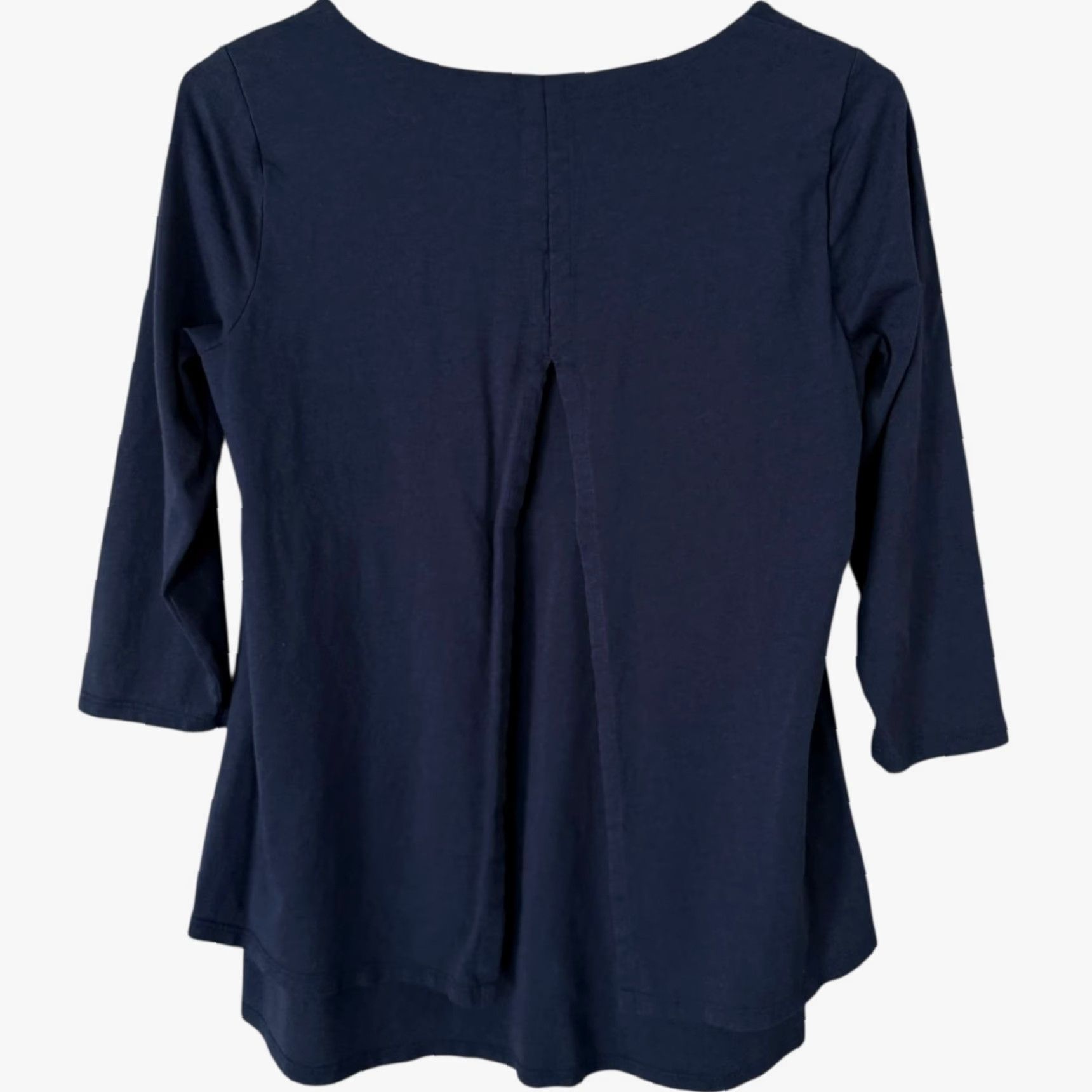 J. Jill Pure J.Jill Top Women's Size Small Blue Scoop-Neck 3/4 Sleeve Elliptical Layered Size S / US 4 / IT 40 - 4 Thumbnail