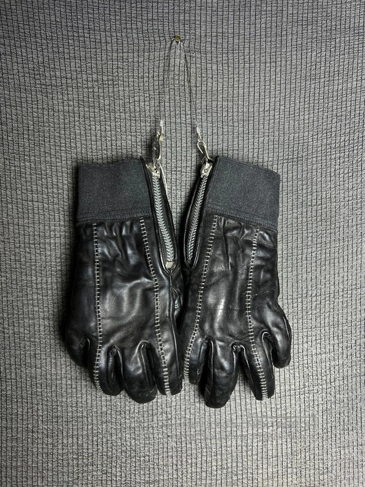 D.Hygen d hygen leather zip gloves for men. Size ONE SIZE - 2 Thumbnail