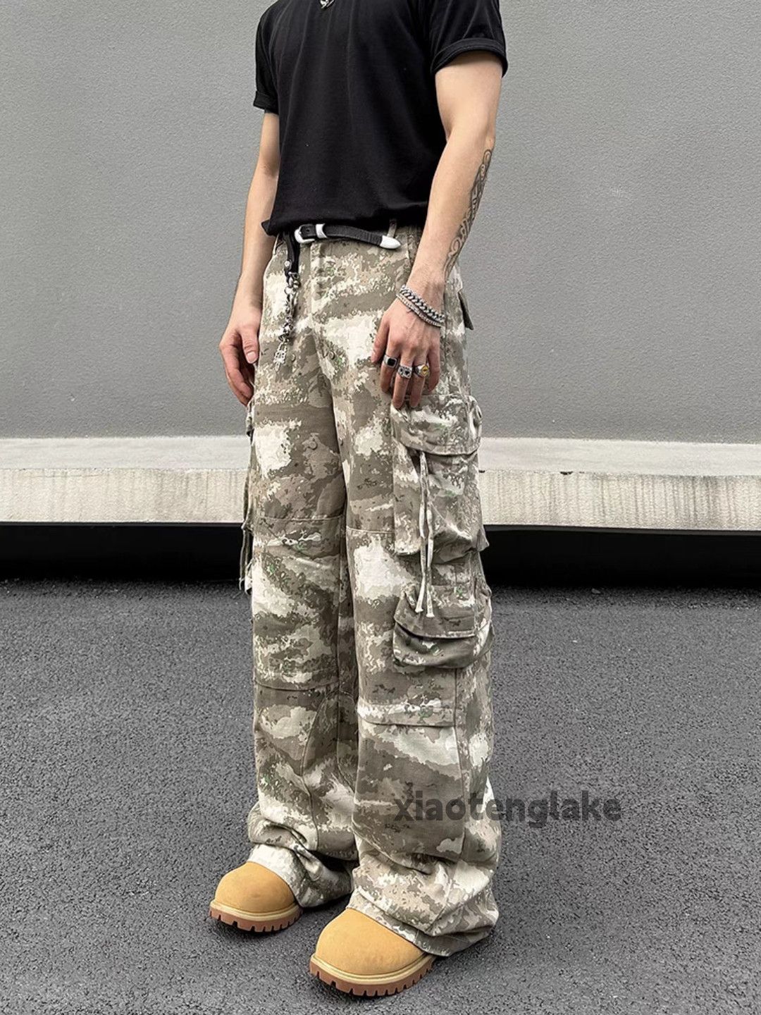 Designer × Vintage utility military loose baggy camo outdoor cargo pants Size US 32 / EU 48 - 4 Thumbnail