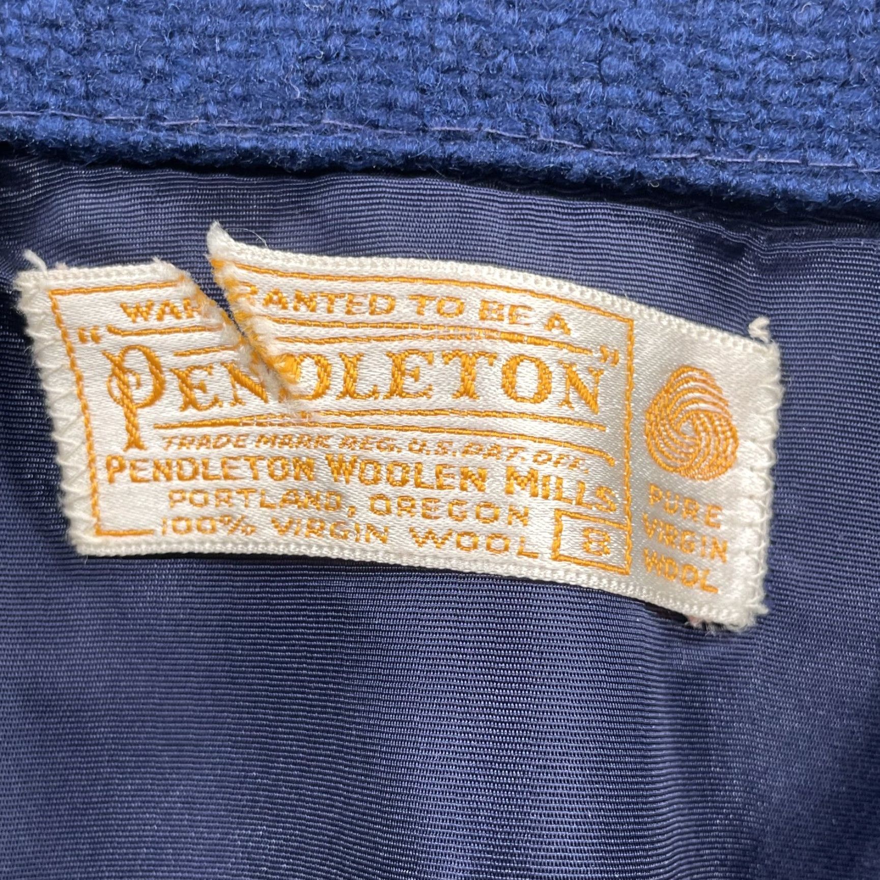Pendleton VINTAGE Pendleton Skirt Women's 8 Navy Wool Midi A-Line Solid 90s Librarian Classic Office 90s Women Size 30" / US 8 / IT 44 - 4 Thumbnail