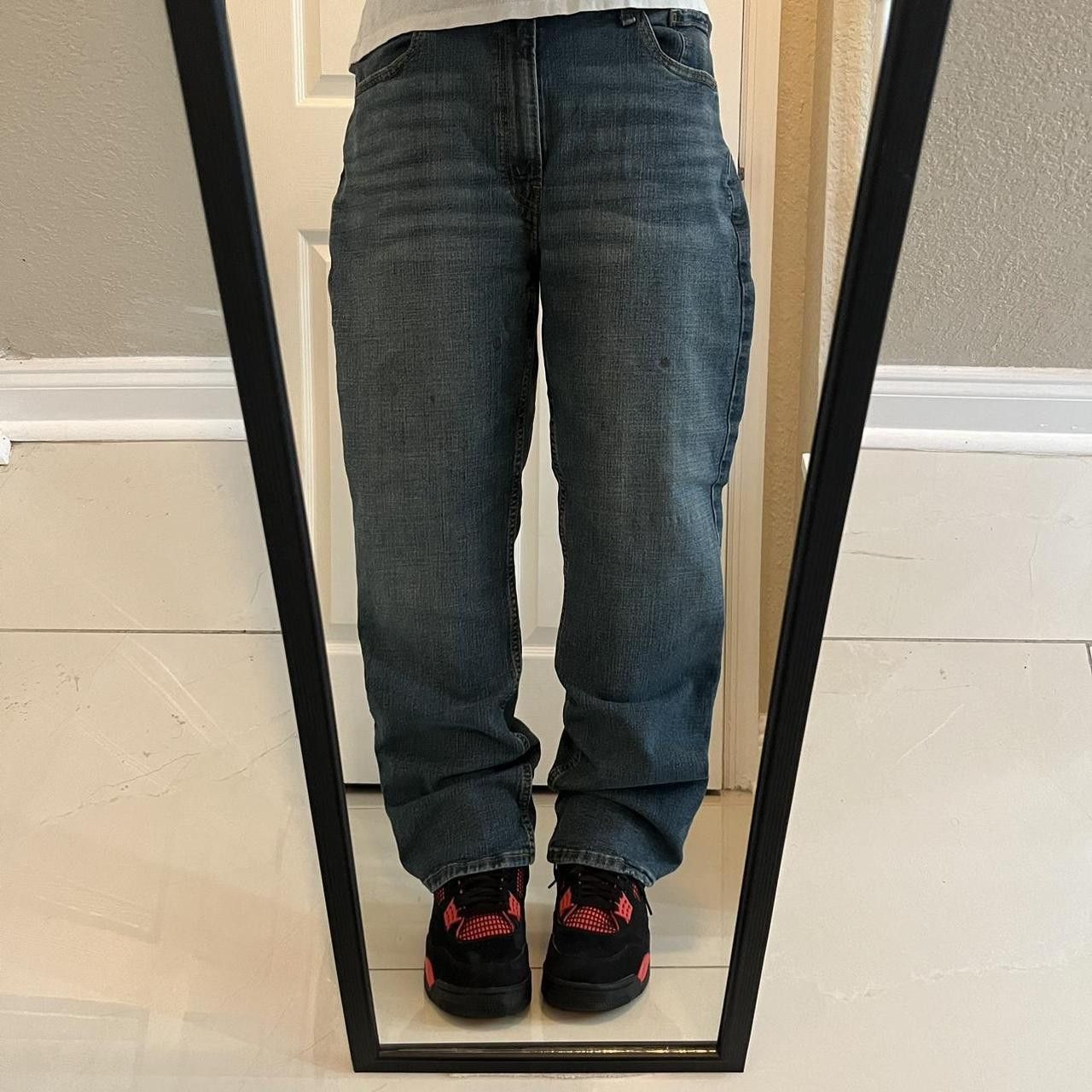 Vintage Vintage Y2K/2000s Grunge Dark Wash Skater Style Essential denim jeans! Size US 38 / EU 54 - 1 Thumbnail