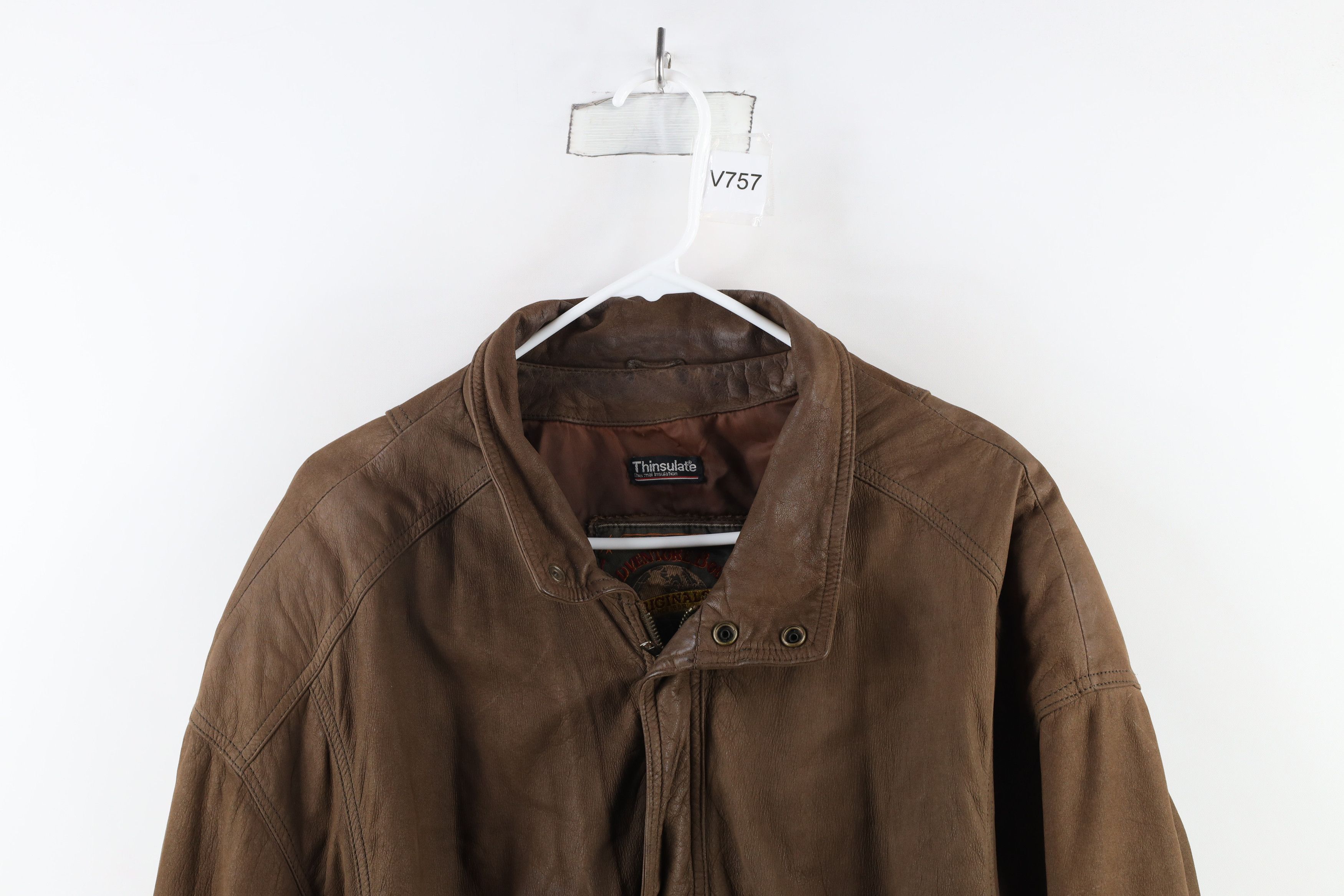 Vintage Vintage 90s Streetwear Suede Leather Flight Bomber Jacket Size US XXL / EU 58 / 5 - 2 Thumbnail