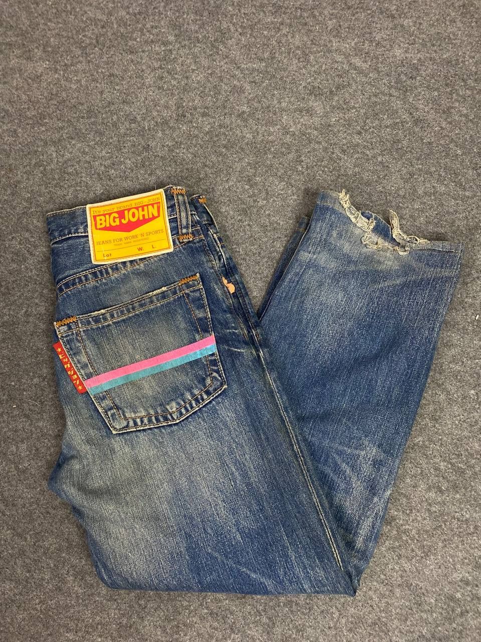 Big John vintage big john denim printed on pocket nice design Size US 37 - 2 Thumbnail