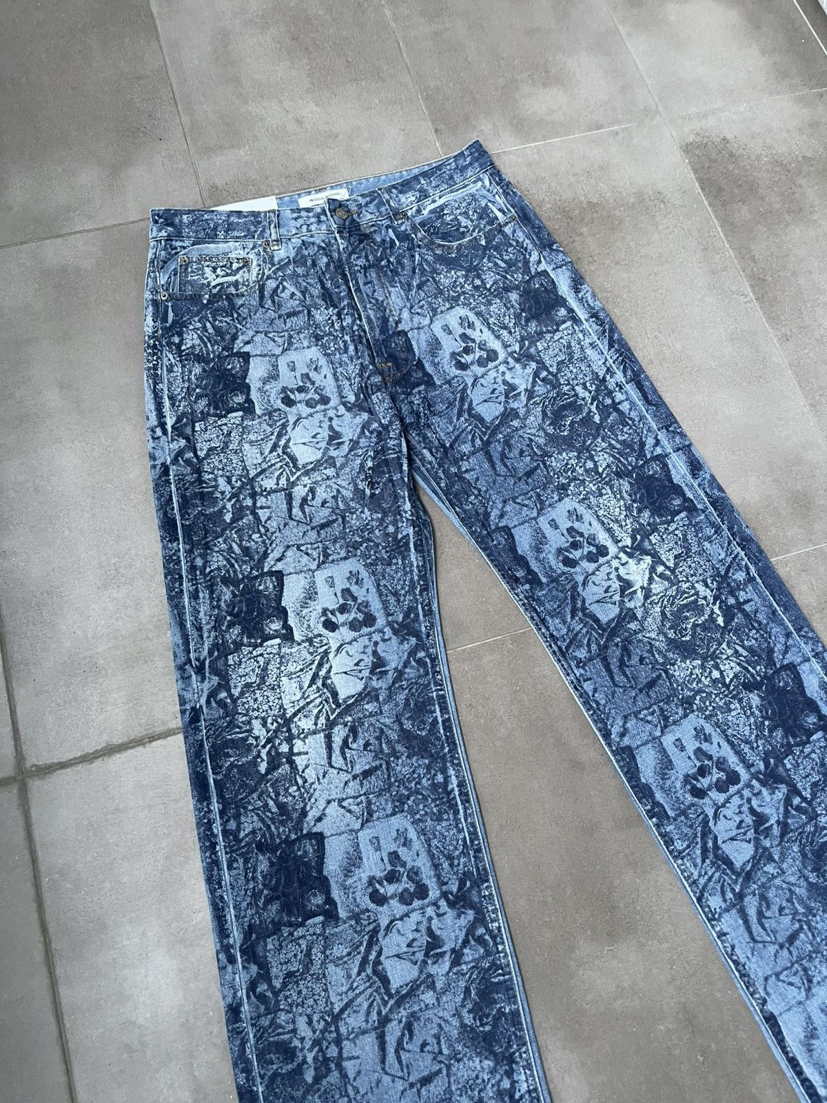 Wood Wood !DS! SS24 Wood Wood Paulo Loose Leg Floral Wash Denim Pants Size US 32 / EU 48 - 10 Thumbnail