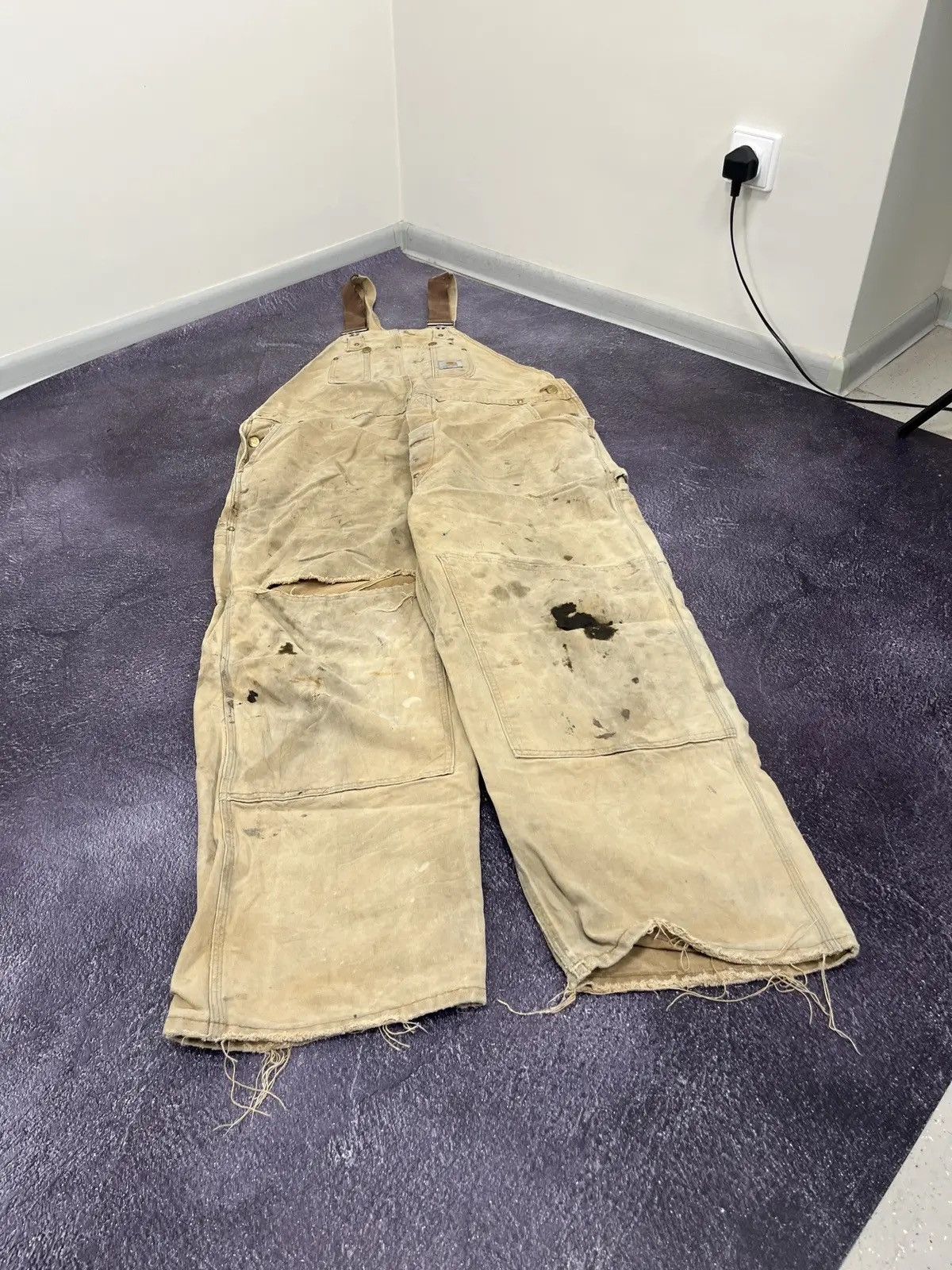 Carhartt × Vintage Vintage Carhartt Double Knee USA Faded Hype Work Overall Size US 40 / EU 56 - 3 Thumbnail