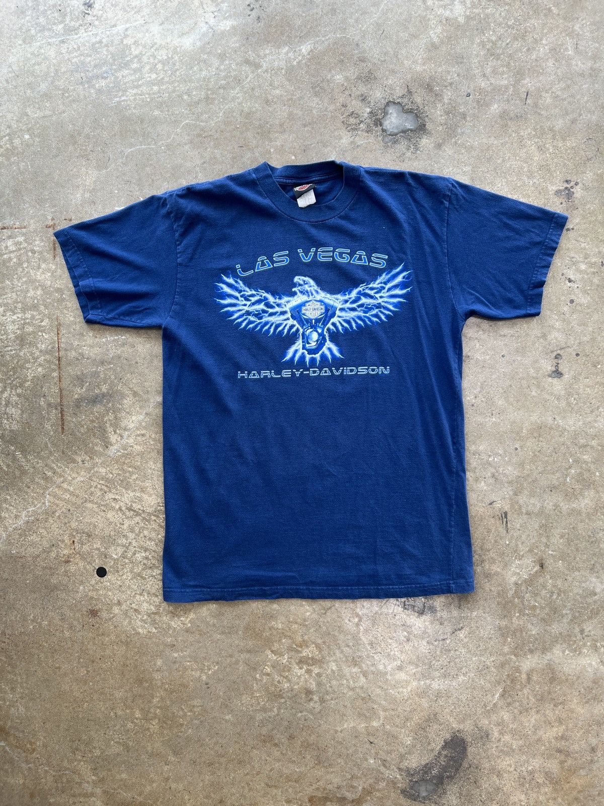 Harley Davidson Vintage Harley Davidson Lightning Las Vegas Eagle Tee Large Size US L / EU 52-54 / 3 - 2 Thumbnail