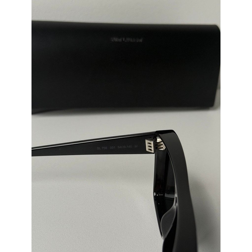 Saint Laurent Paris NEW Saint Laurent SL756 Black Flat Top Sunglasses $565 Size ONE SIZE - 7 Thumbnail