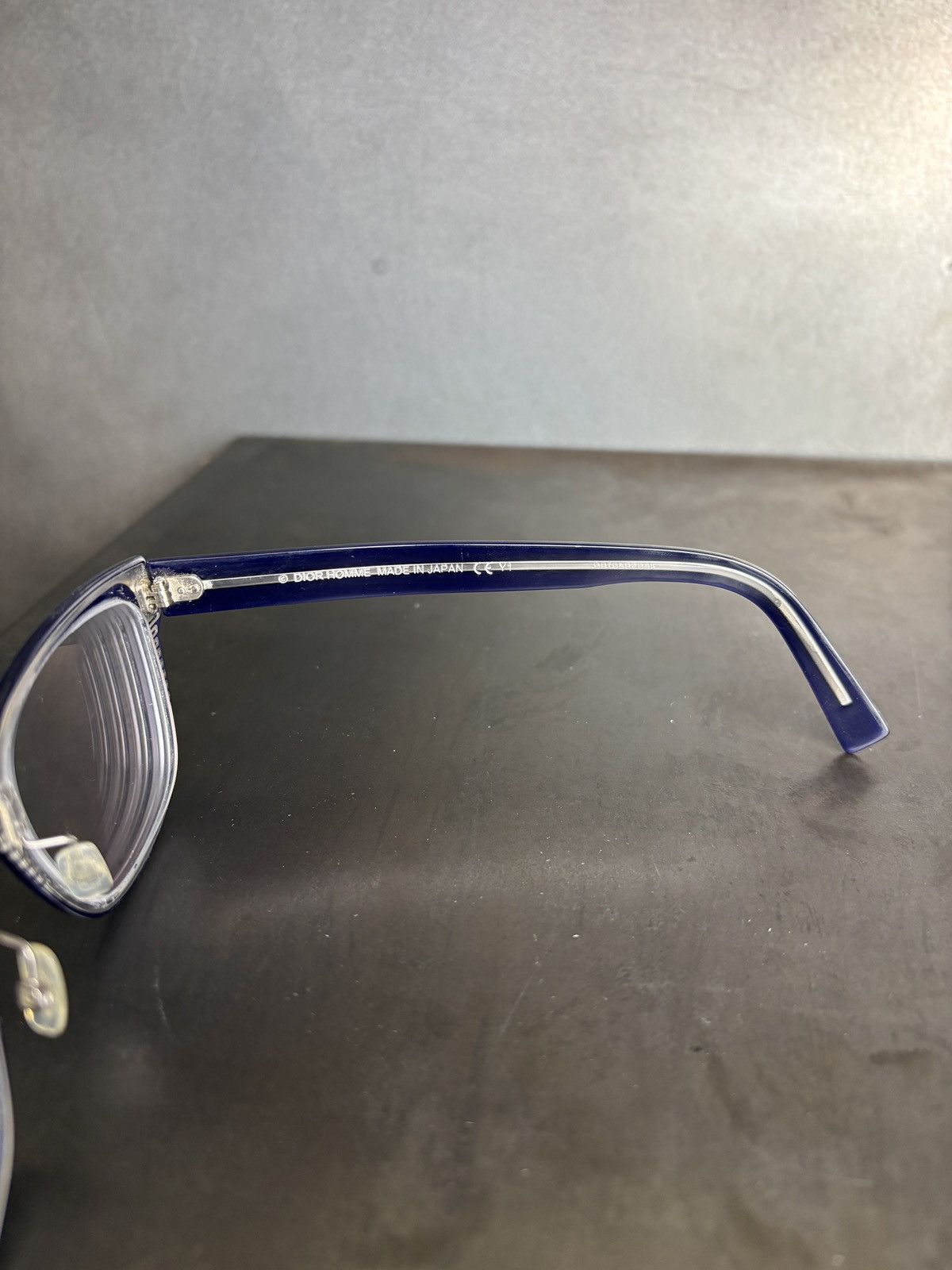 Christian Dior Monsieur × Dior Dior Homme Black Tie 2.0C Eyeglasses Dark Blue Made in Japan Size ONE SIZE - 15 Thumbnail