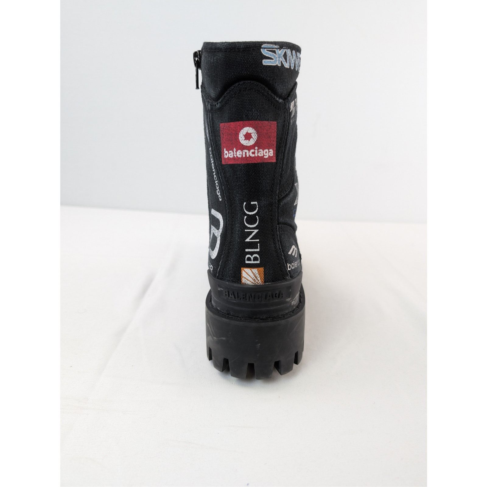 Balenciaga o1rshd1 Combat Strike L20 Cotton Canvas/Print Boot in Black Size US 10 / EU 43 - 16 Thumbnail