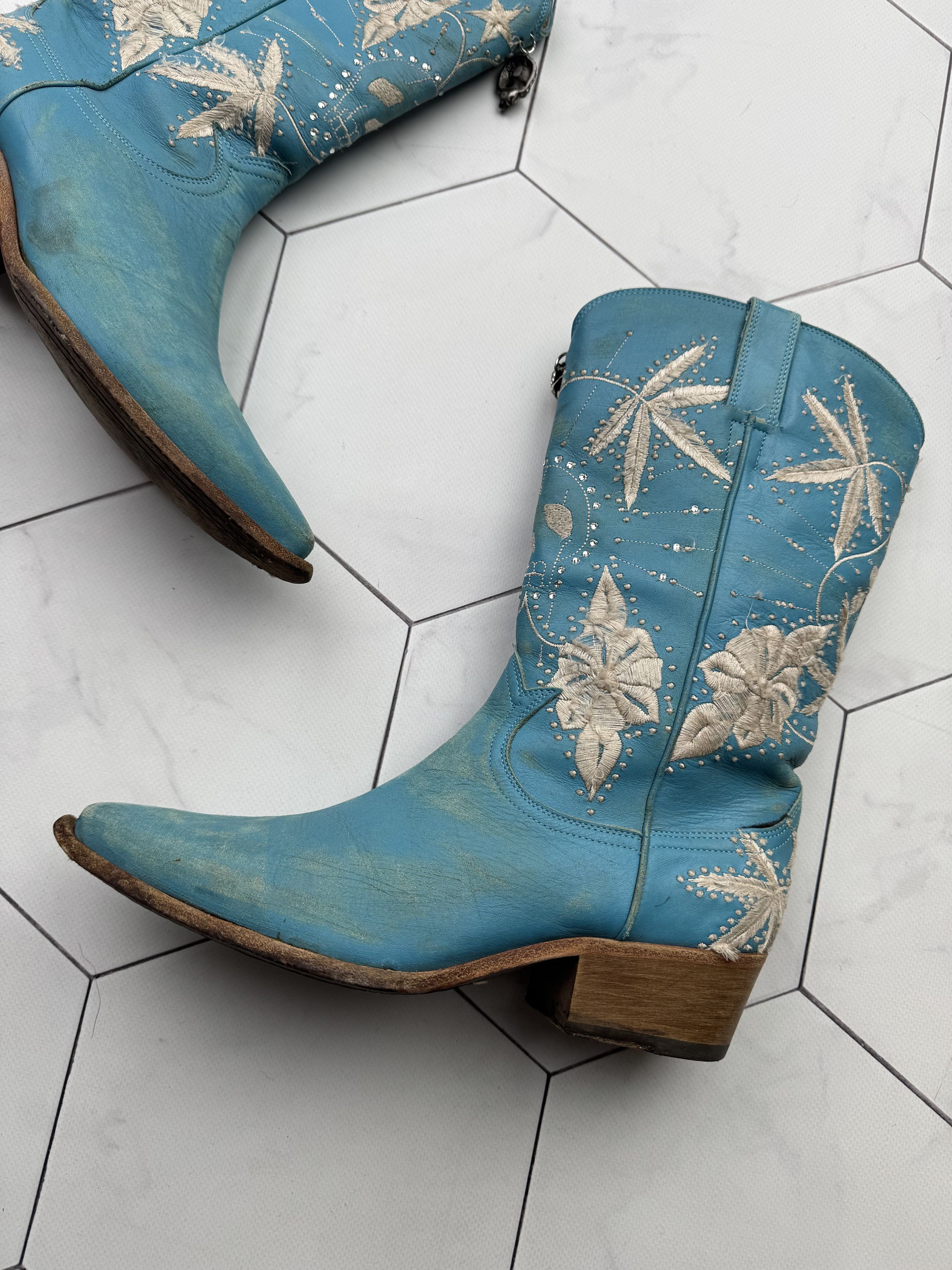 John Richmond John Richmond Vintage Leather Western Boots (B261)E2 Size US 7 / IT 37 - 3 Thumbnail