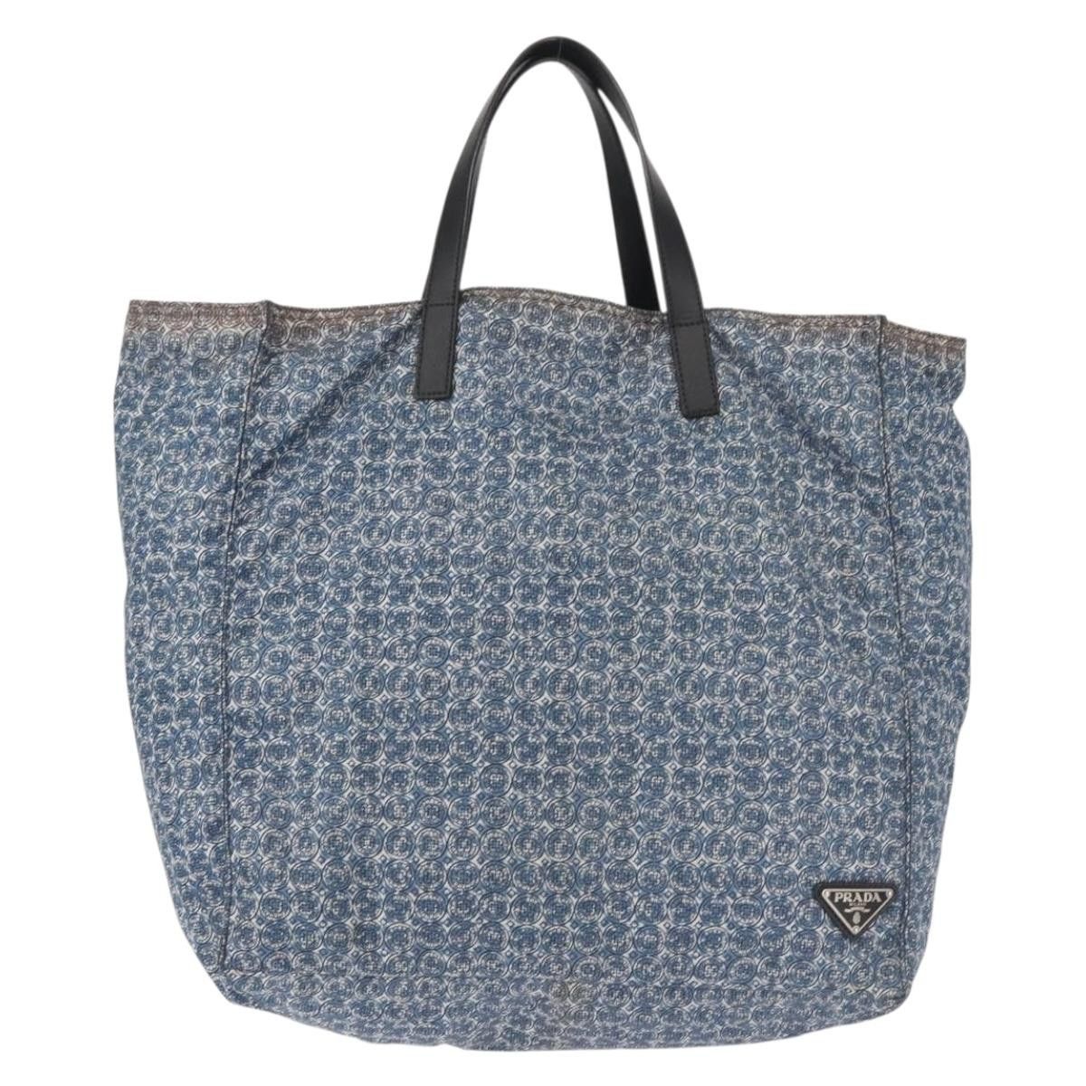 Prada PRADA Tote Bag Nylon Blue Silver Size ONE SIZE - 2 Thumbnail