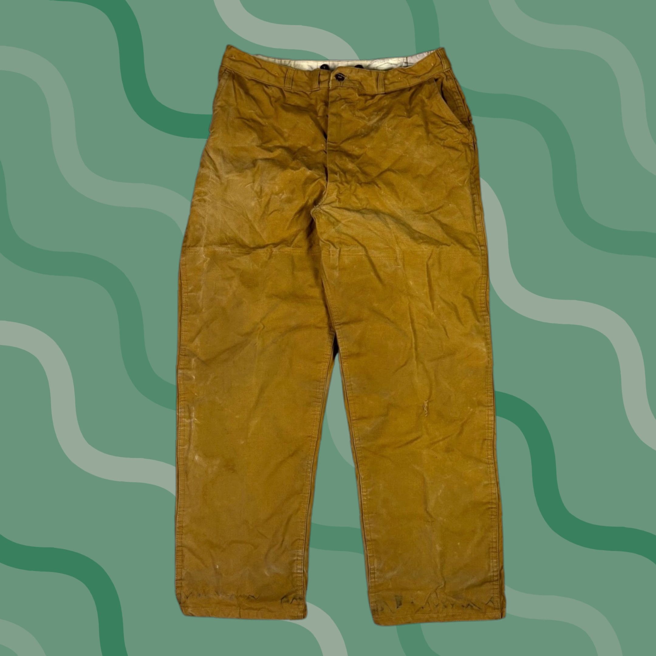 Vintage VINTAGE Sport-Bilt Brown Duck Canvas Water Repellent Work Pants Mens 32x30 Size US 32 / EU 48 - 1 Thumbnail