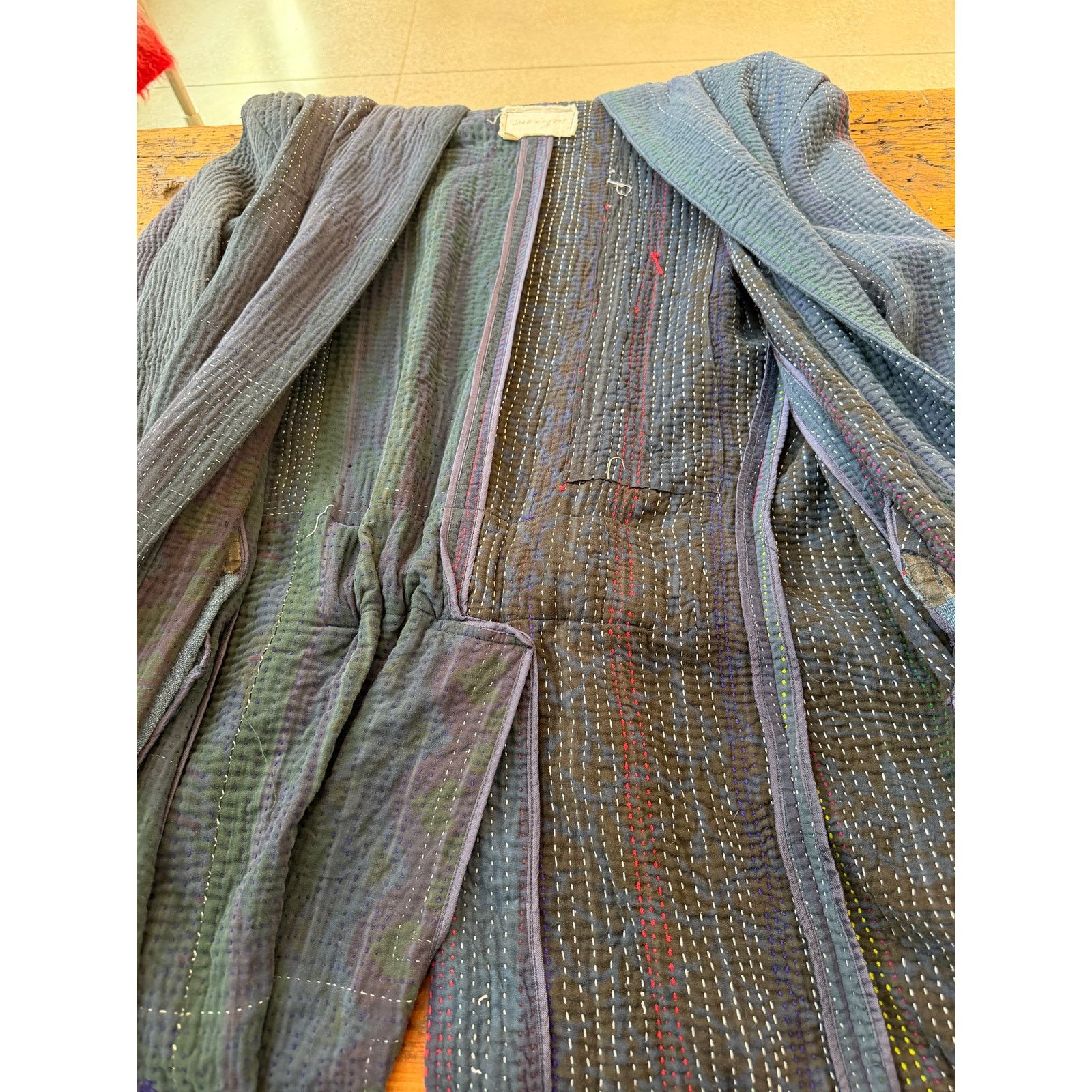 Greg Lauren Greg Lauren SAMPLE Kantha GL1 Belted Kimono Robe Size US XL / EU 56 / 4 - 7 Thumbnail