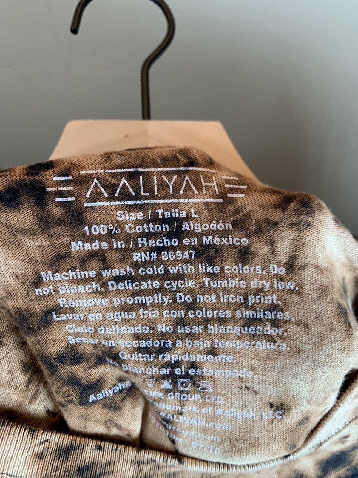 *RARE* Aaliyah Tie-Dye Rap Tee R&B Art Long Sleeve T-Shirt L