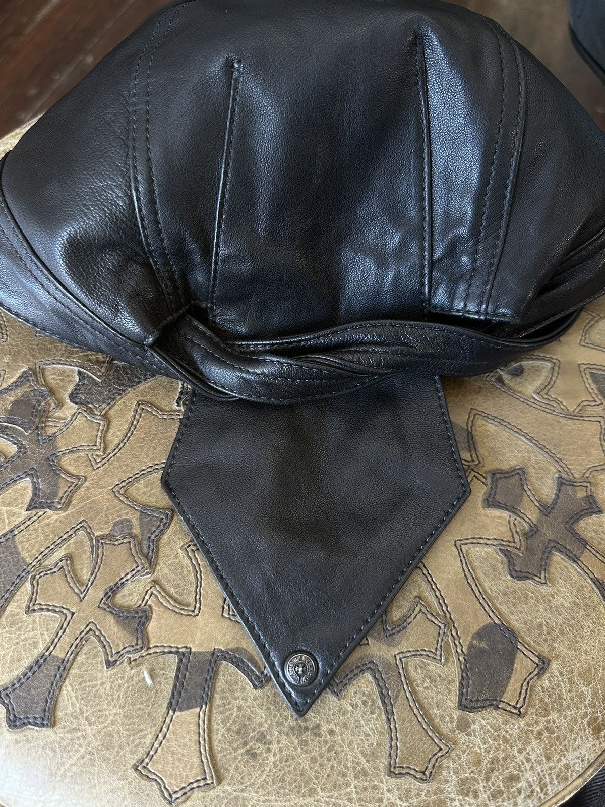 Chrome Hearts CHROME HEARTS 1-1 PATCH TIE UP BEANIE Size ONE SIZE - 3 Thumbnail