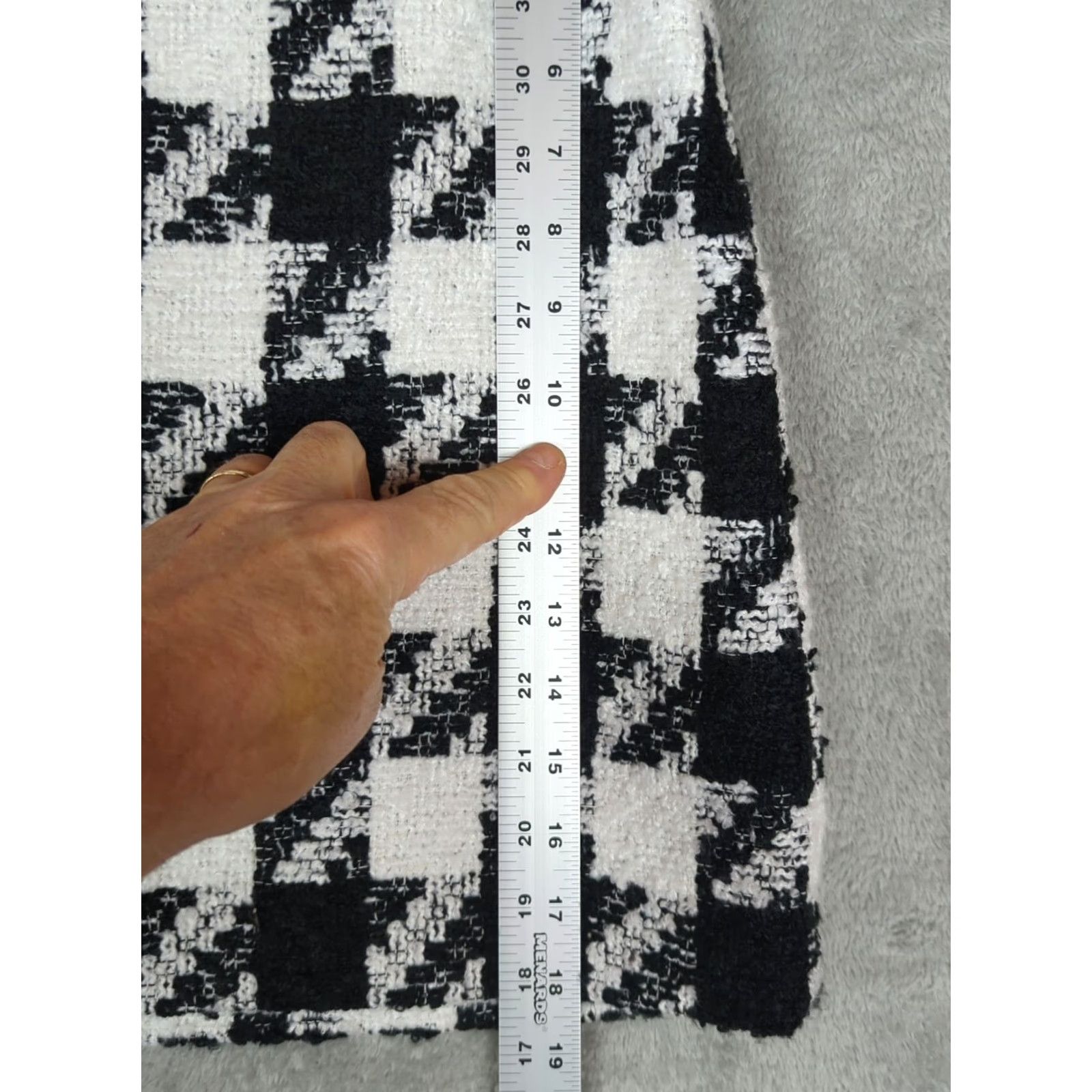 Loft LOFT Houndstooth Tweed Mini Skirt Womens Size 2 Career Academia Preppy Black/White Zipper Lined Knee Length Fall Winter Workwear Mens? Size 26" / US 2 / IT 38 - 5 Thumbnail