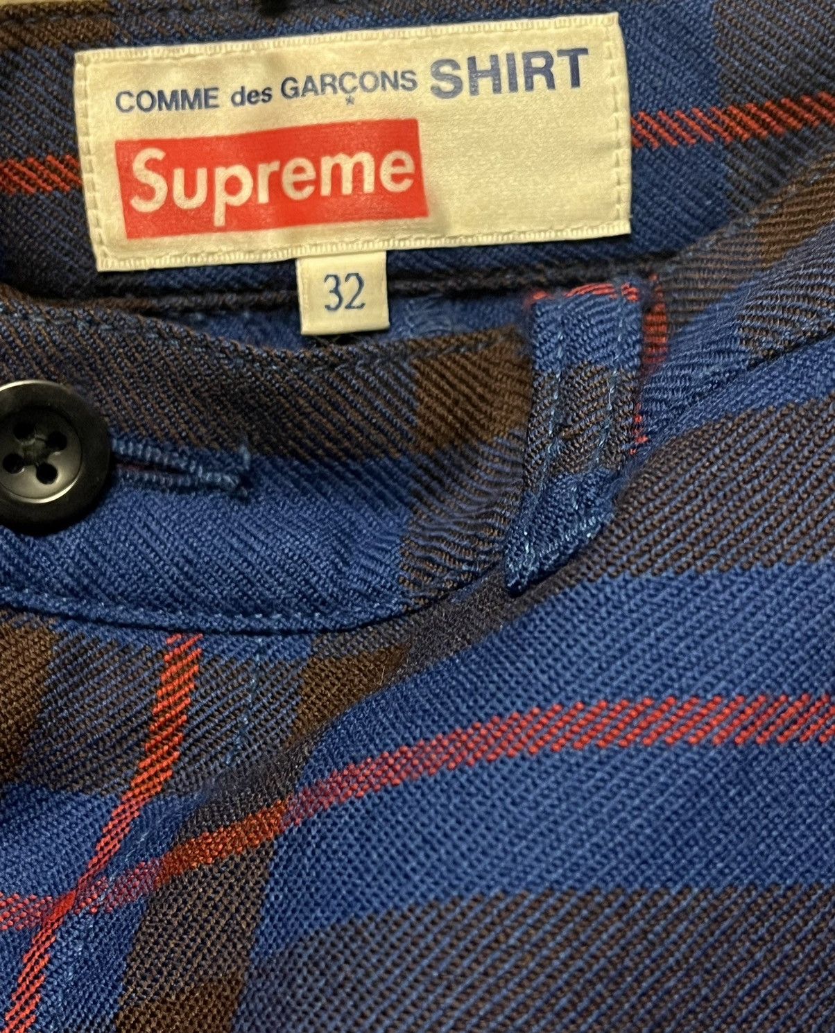 Supreme x CDG Shirt Plaid pants